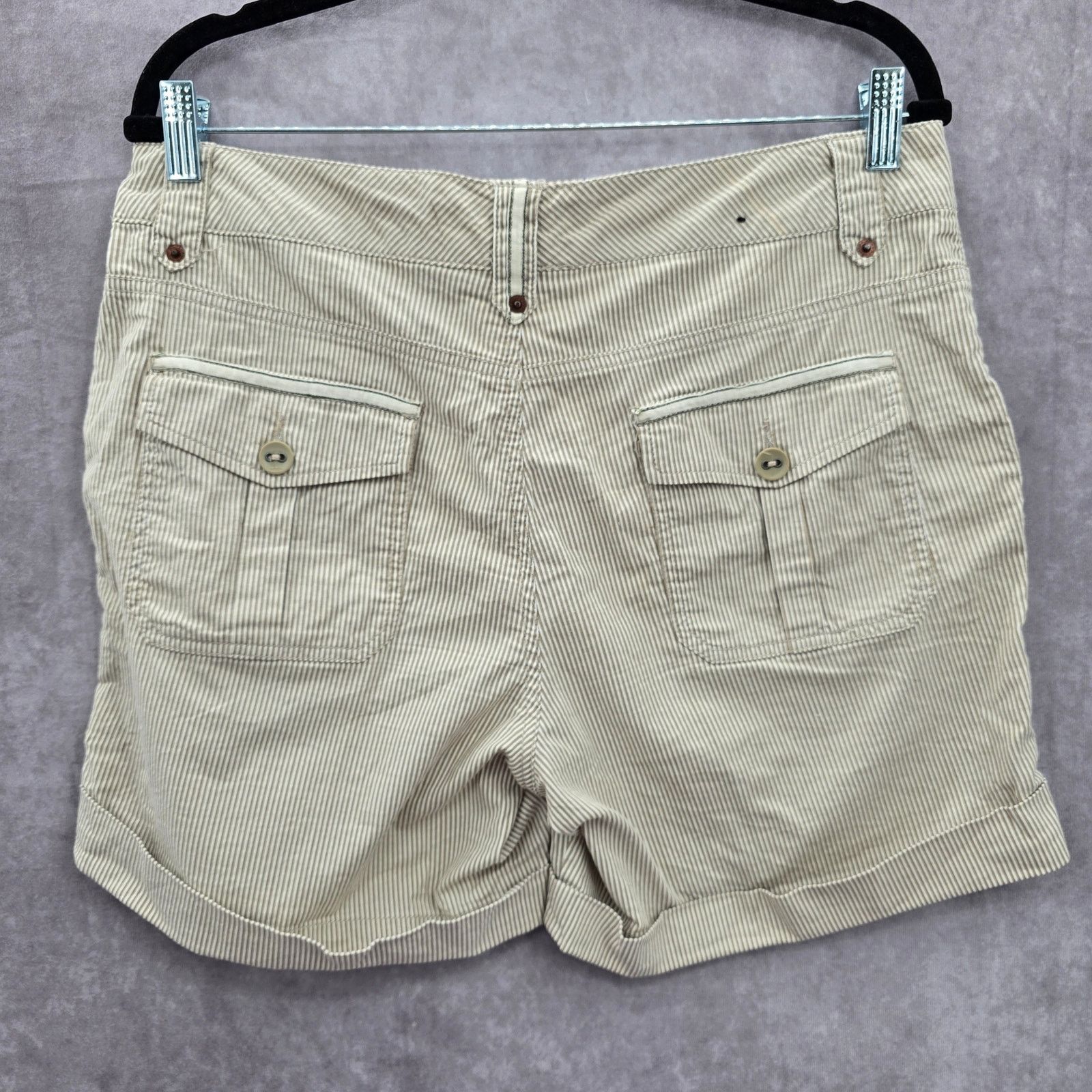 Other Bill Bass Jeans Bermuda Flat Front Stripe Shorts Cotton 10 Size 32" / US 10 / IT 46 - 2 Thumbnail