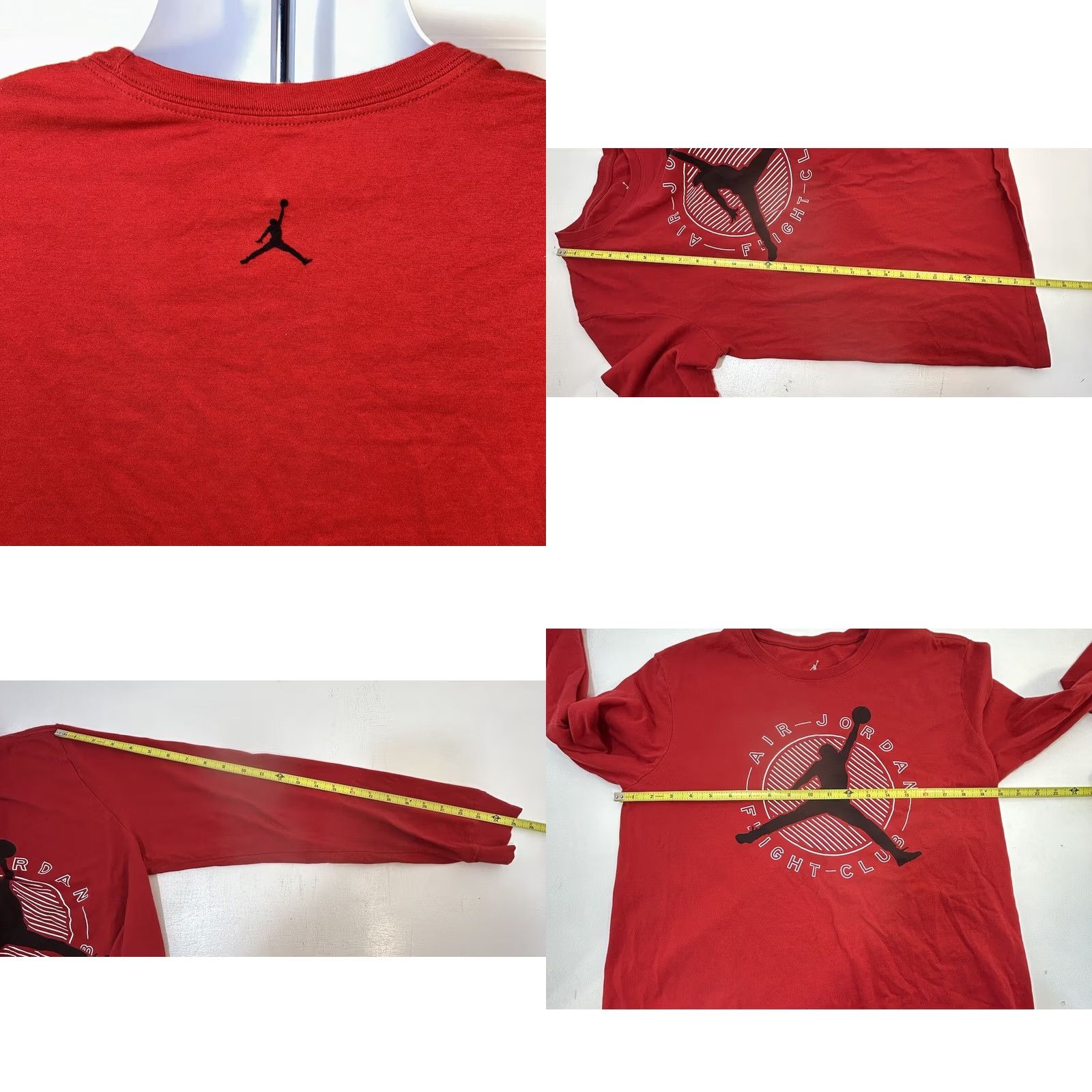Jordan Brand VINTAGE Air Jordan Flight Club Long Sleeve Shirt Men Large Red Jump Man Crew Neck Size US L / EU 52-54 / 3 - 8 Thumbnail