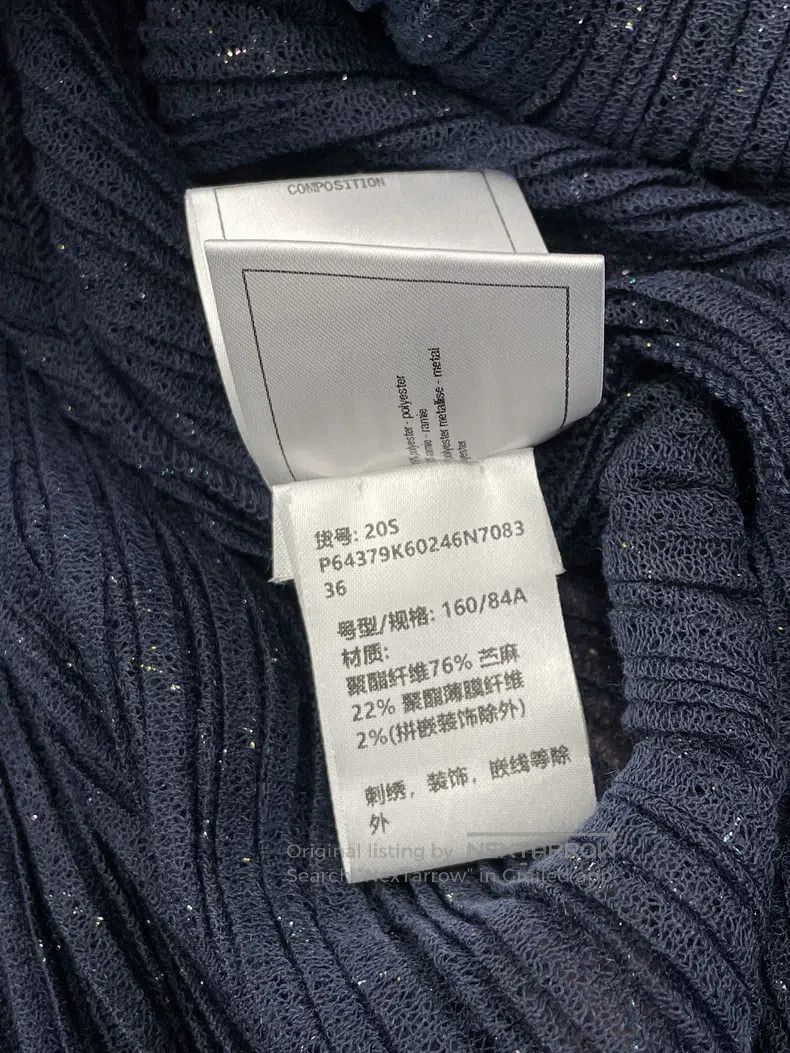 Chanel Chanel Roof Series Dark Blue Thin Glitter Ruffle Long-slee Size XS / US 0-2 / IT 36-38 - 6 Thumbnail