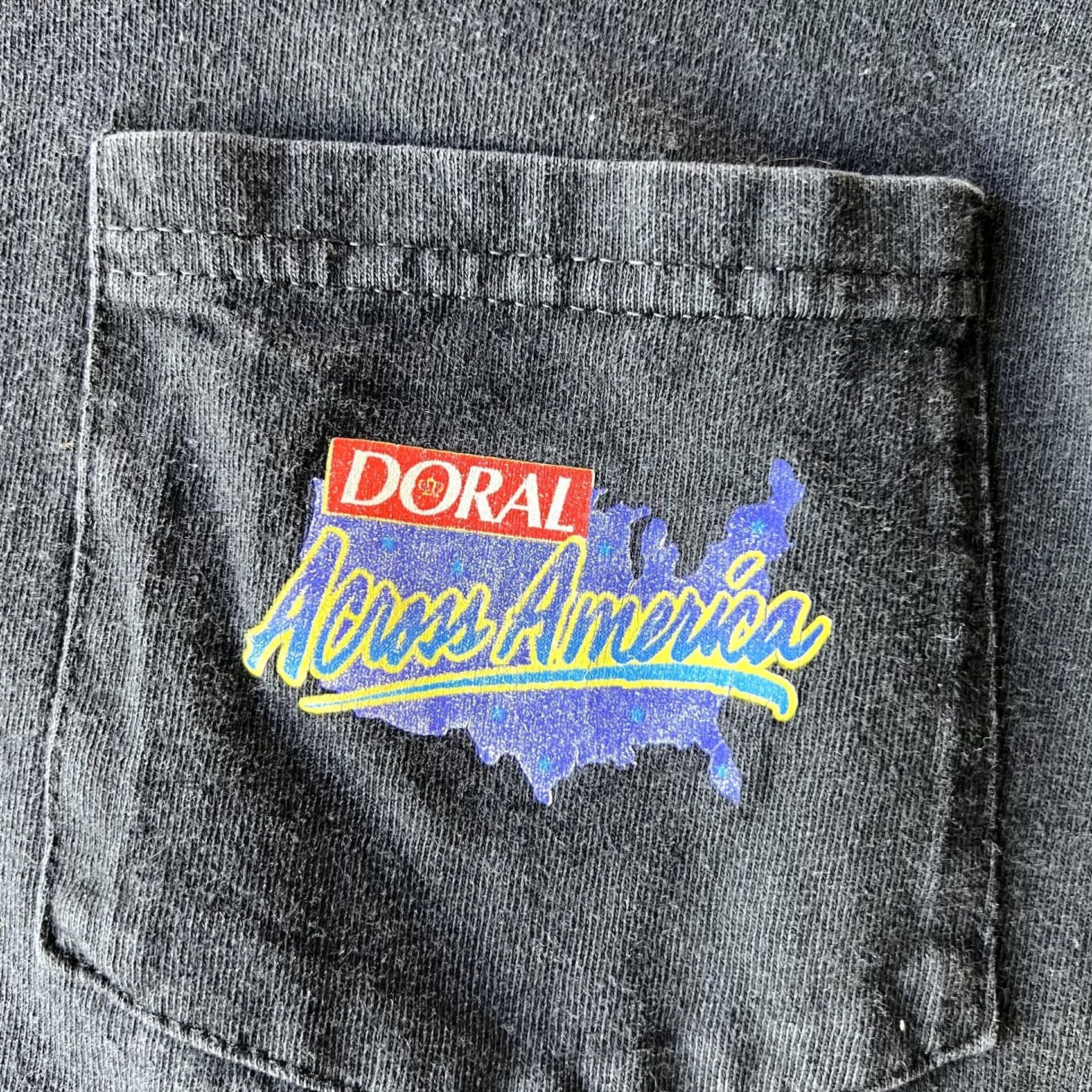 Vintage VINTAGE Doral Across America Shirt Mens XL Black 90s Music Americana Graphic Print Stars Pockets US Made Womens? Mens Size US XL / EU 56 / 4 - 2 Thumbnail