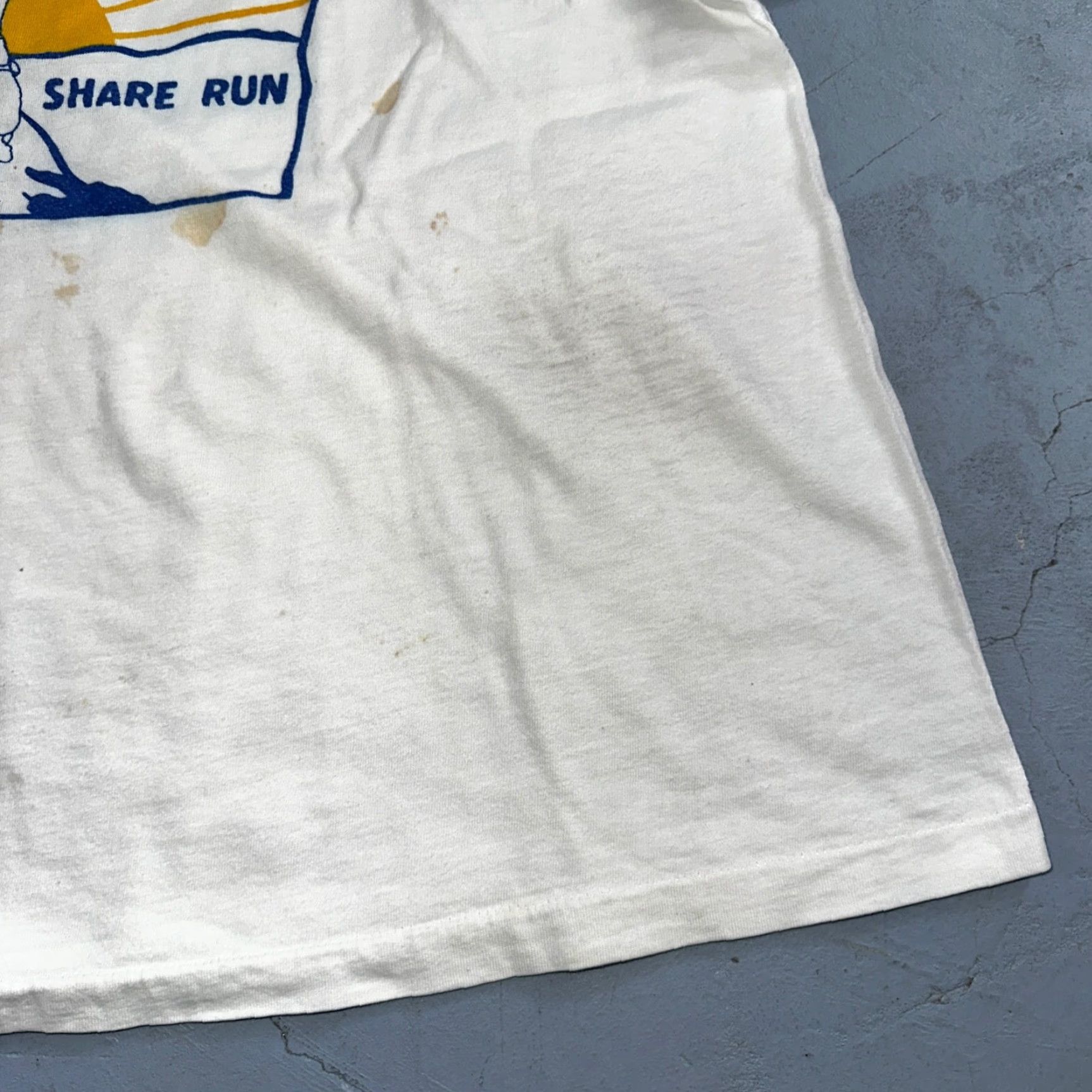 Champion VINTAGE Champion T-Shirt Men XL White 80s Ringer Fair Run Graphic All Seasons Size US XL / EU 56 / 4 - 6 Thumbnail