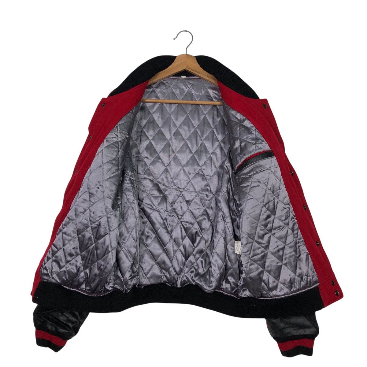 Japanese Brand 📌Vintage Varsity Leather Jacket Wild Knight Embroidery Size US L / EU 52-54 / 3 - 15 Thumbnail