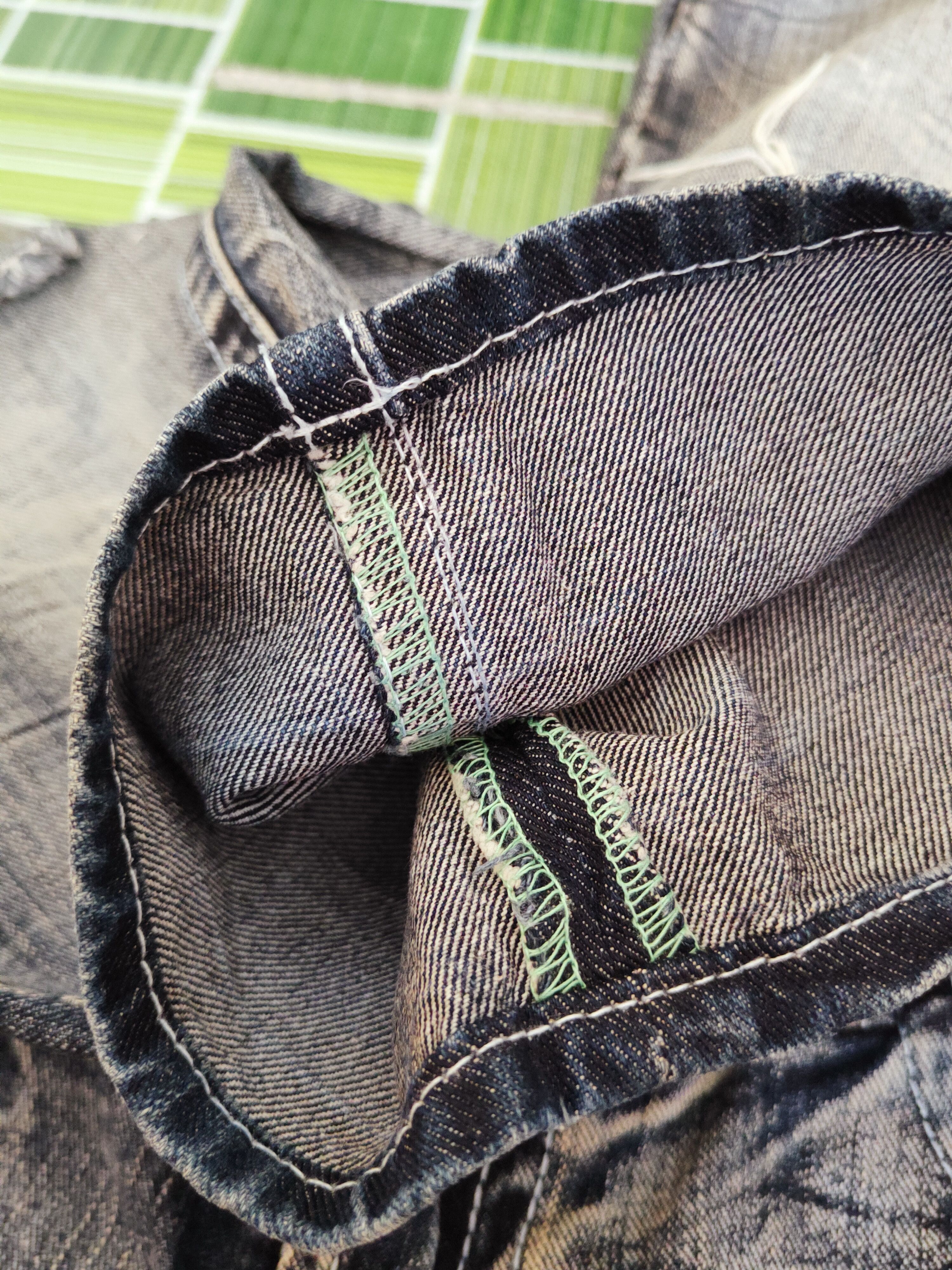 Japanese Brand × Vintage Japan patchwork Dark Blue Distressed Ripped Jeans #W020 Size 29" - 18 Thumbnail