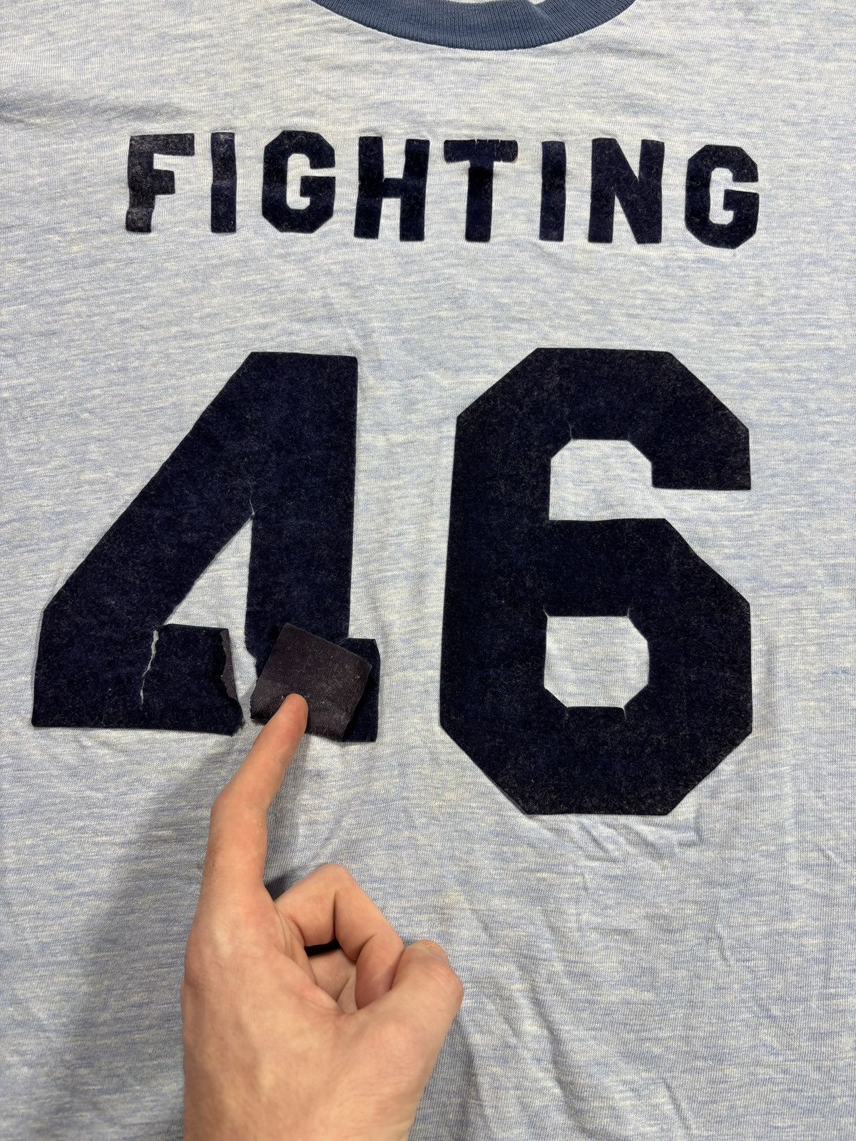 Vintage Thrashed Vintage Ringer Tee Fighting Bush Felt 1970s USA Size US M / EU 48-50 / 2 - 5 Thumbnail