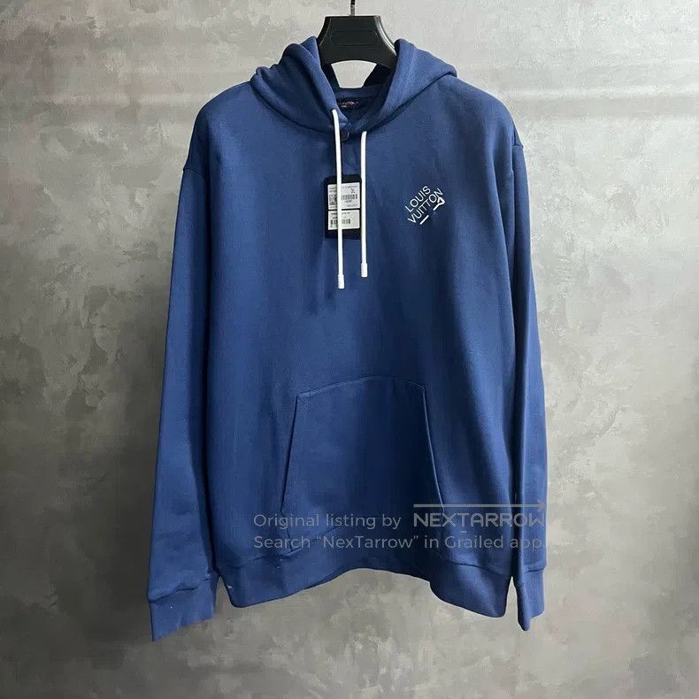 Louis Vuitton Louis Vuitton Blue solid monogram Logo print hooded drawst Size US XXL / EU 58 / 5 - 1 Thumbnail