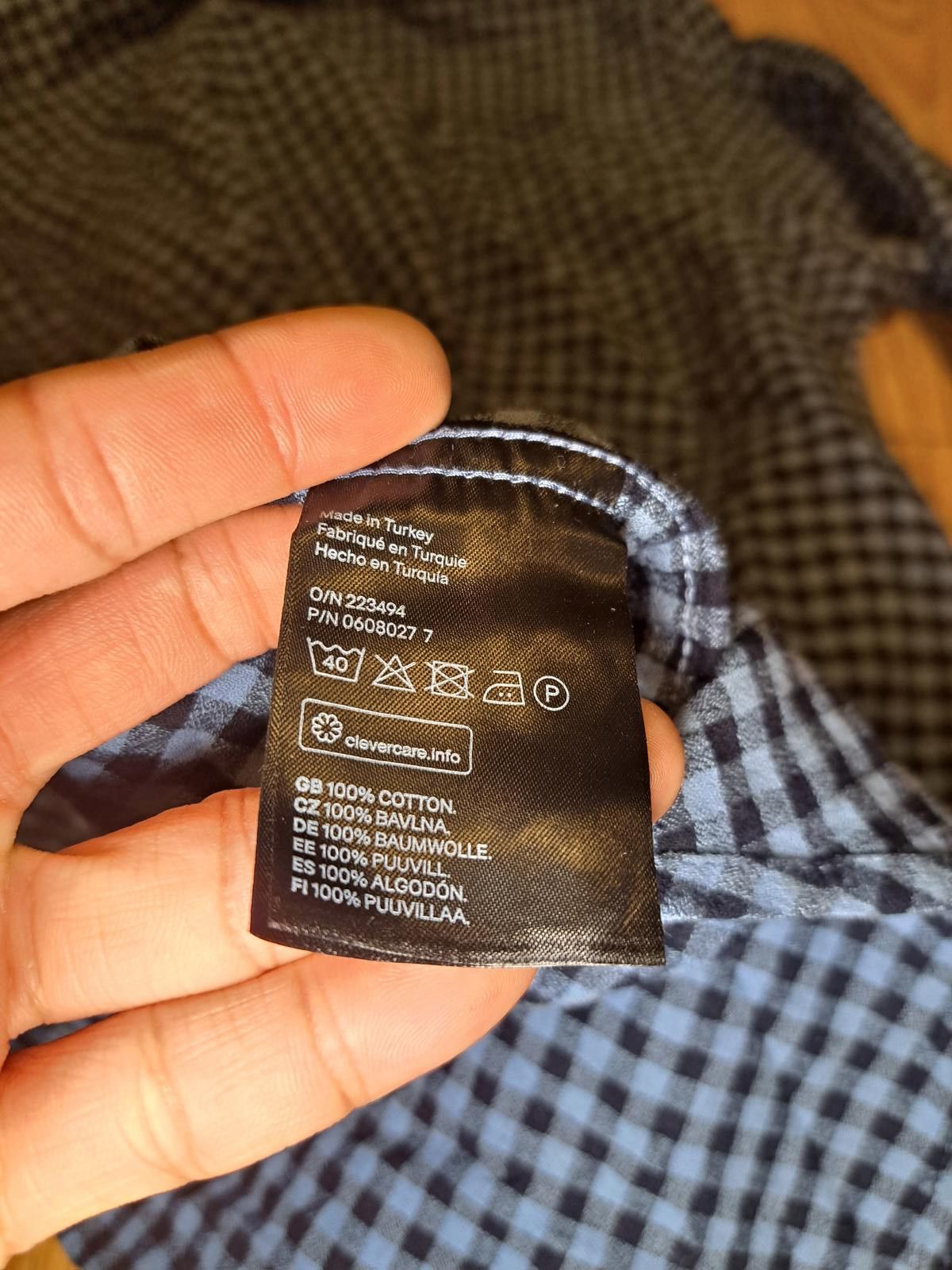 H&M H&M Button Up Dress Shirt Mens Medium Blue Check Cotton Size US M / EU 48-50 / 2 - 3 Thumbnail