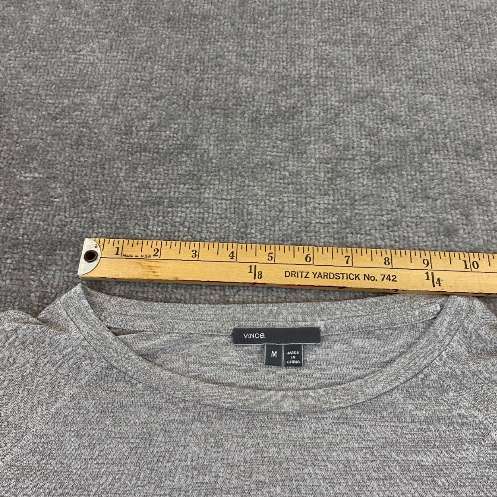 Vince Vince Shirt Women Medium Gray 3/4 Sleeve Pullover Lightweight Casual Top Size M / US 6-8 / IT 42-44 - 5 Thumbnail