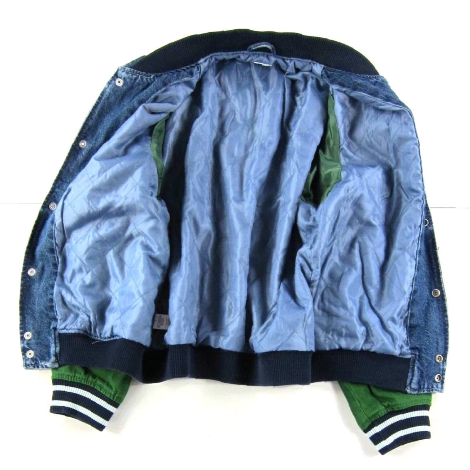 Vintage Coca-Cola Green Blue Denim Embroidered 1986 Varsity Jean Jacket Women Small Size 28" / US 6 / IT 42 - 7 Thumbnail