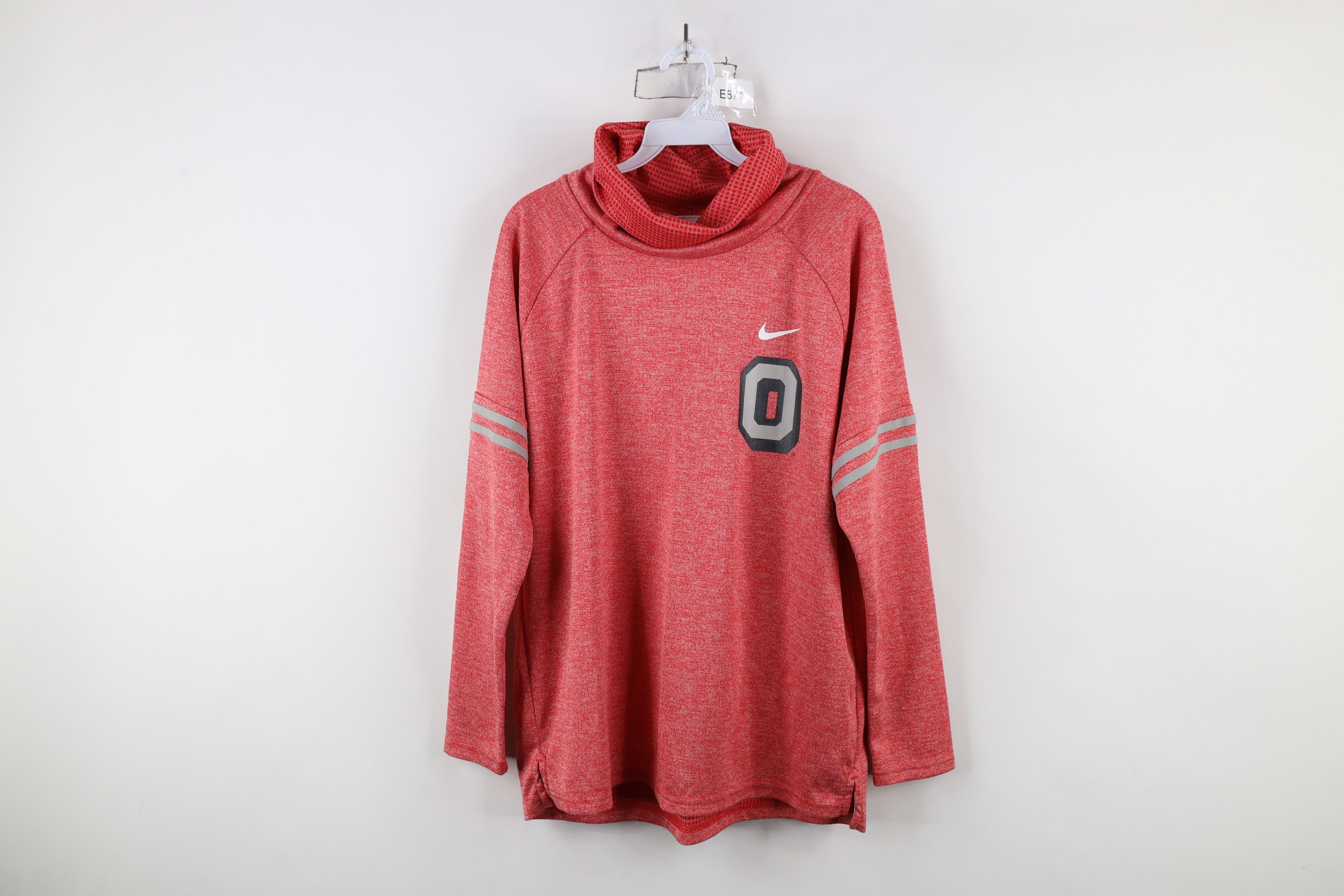 Nike × Vintage Nike University Fleece Lined Funnel Neck Sweatshirt Red Size L / US 10 / IT 46 - 1 Thumbnail