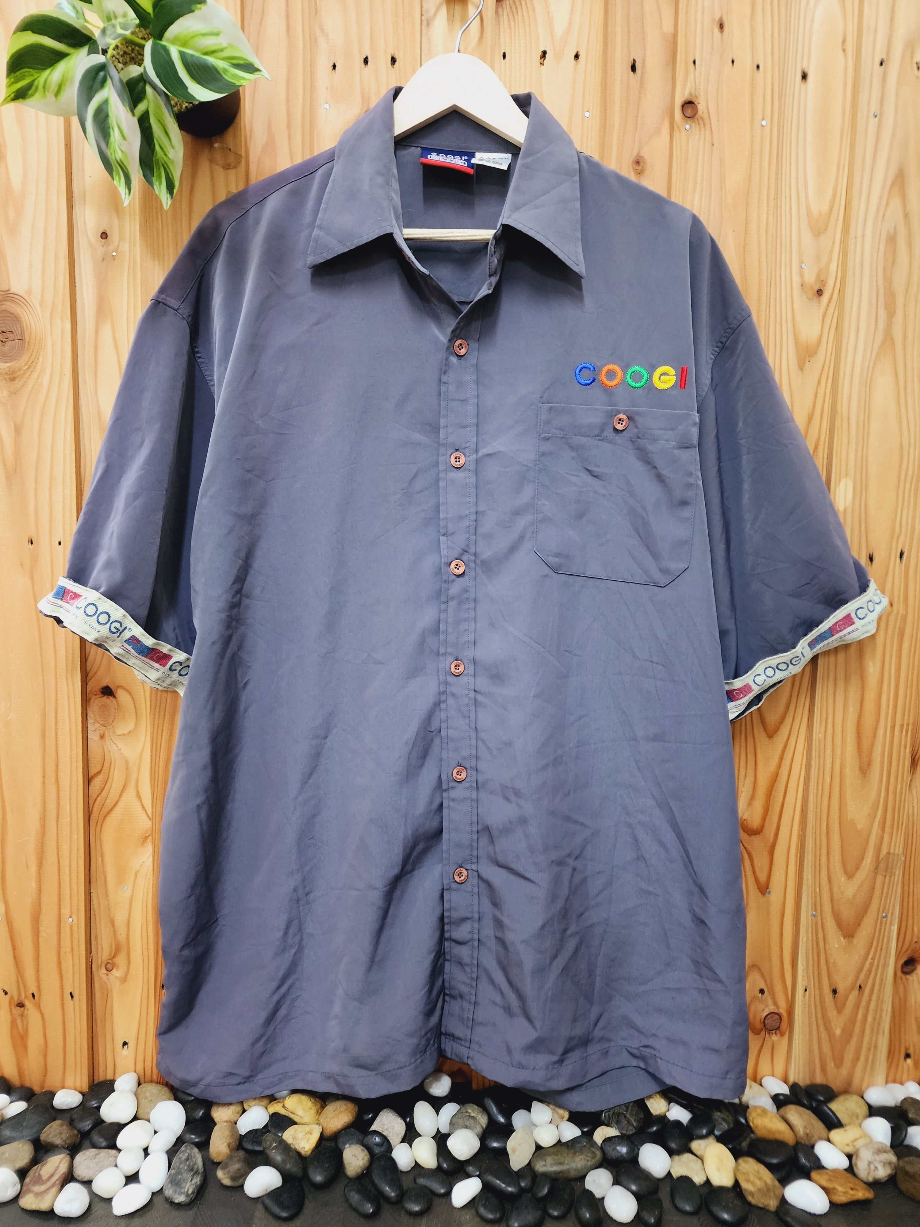 coogi classic dress shirt COOGI Classic Men's XL 17 34/35 White Stripe Dress Shirt Lavender Trim