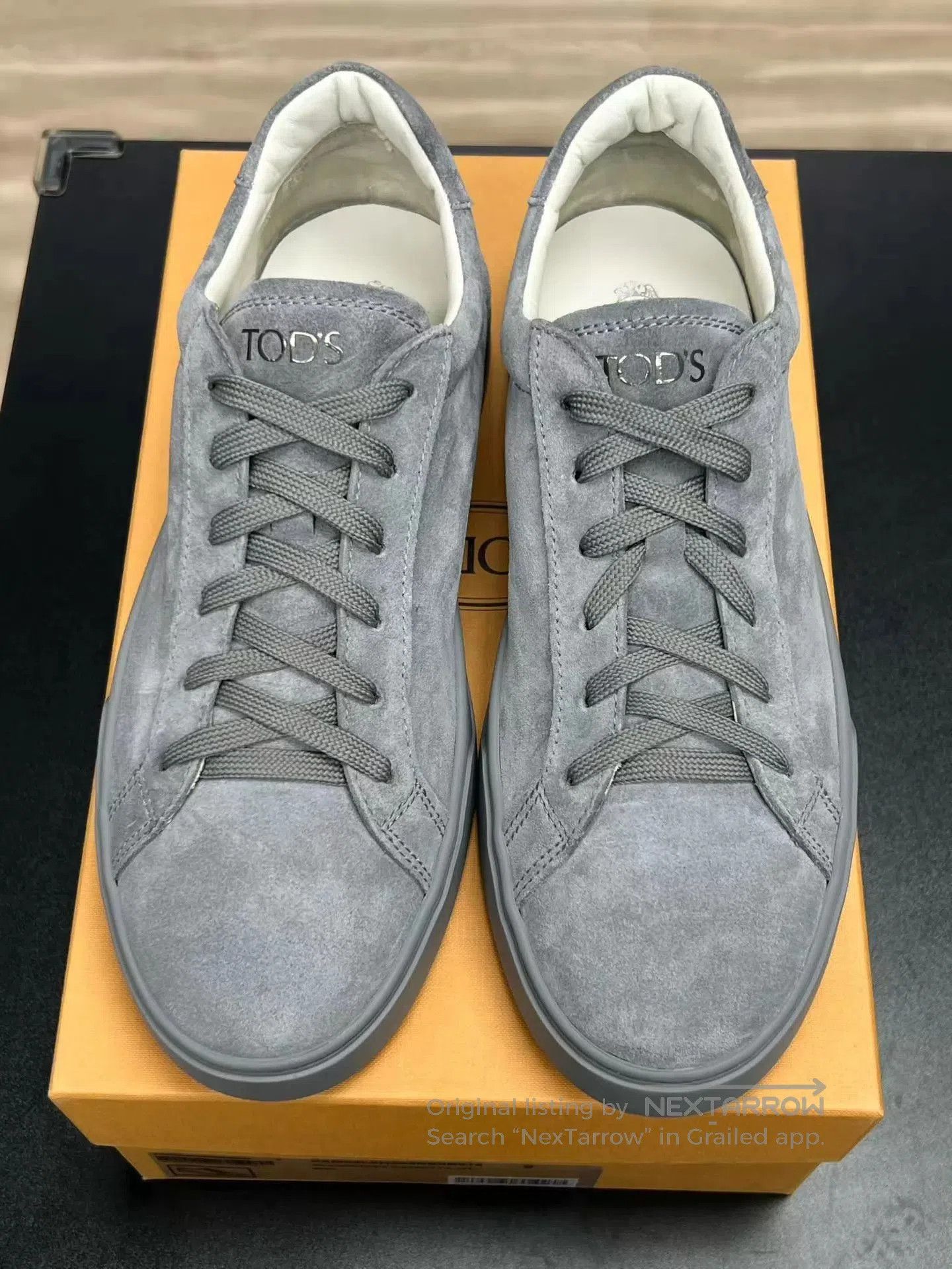 Tod's Gray Low-Top Suede Sneakers Size 10. Size US 10 / EU 43 - 3 Thumbnail
