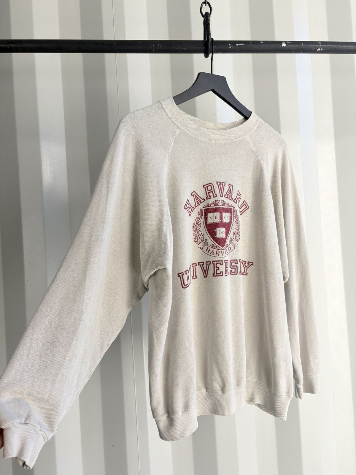 Vintage Vintage 80s Harvard Sweatshirt Faded Distressed Grunge Size US L / EU 52-54 / 3 - 4 Thumbnail
