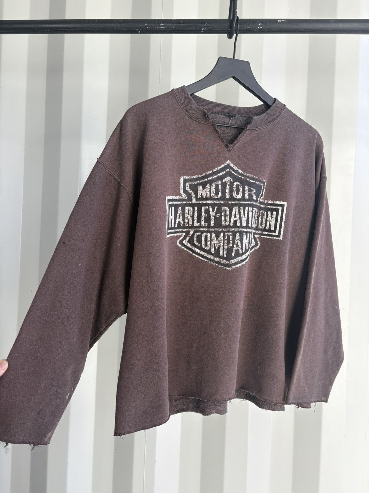 Harley Davidson Thrashed Harley Distressed Faded Sweater Erd grunge WCC Size US XL / EU 56 / 4 - 2 Thumbnail