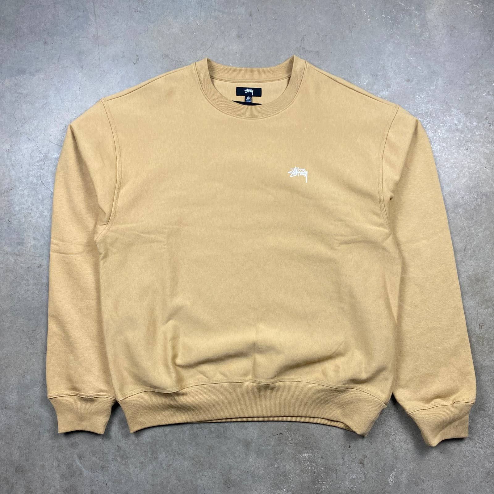 image of Stussy Stüssy Logo Crewneck Xlarge in Beige, Men's