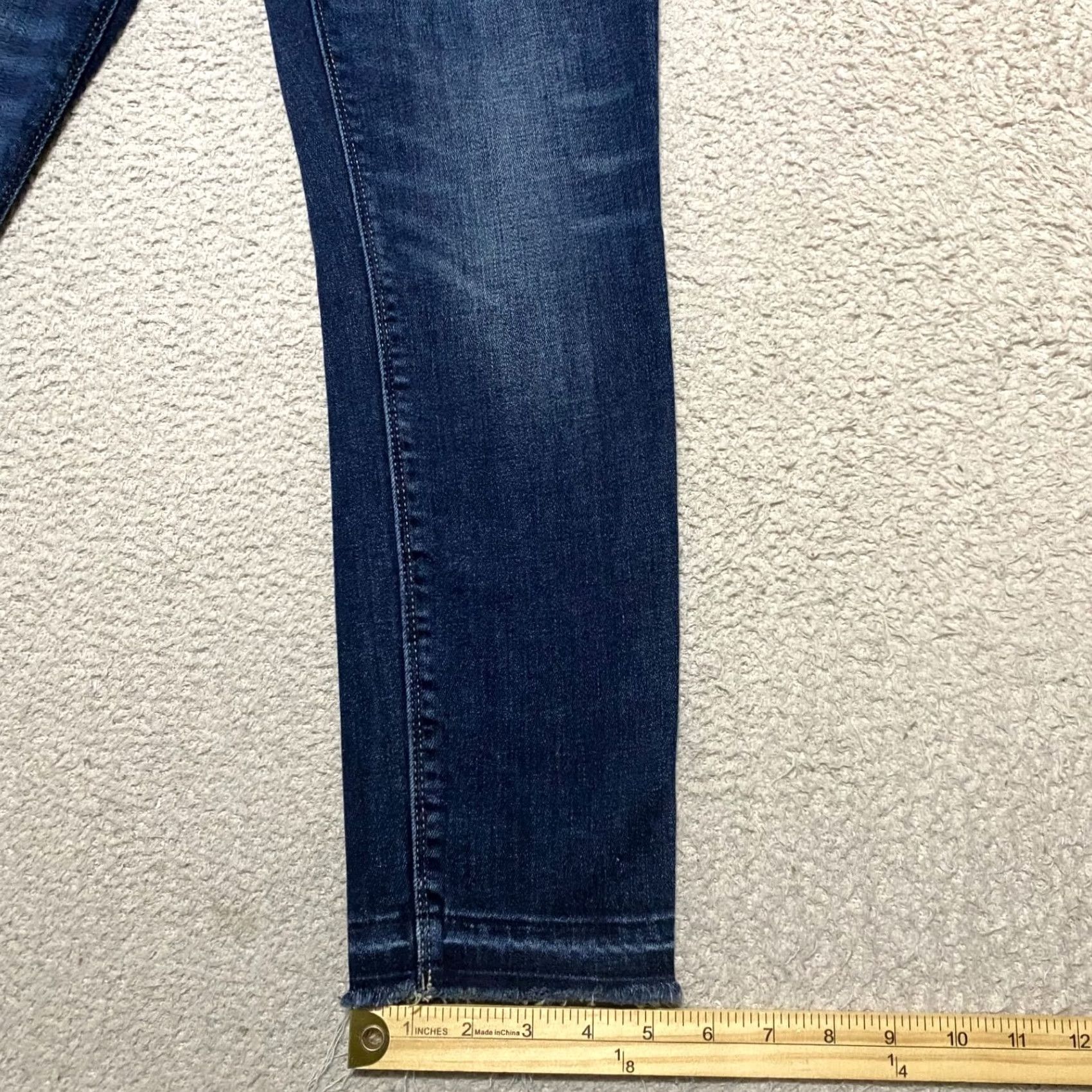 Lucky Brand Lucky Brand Lolita Skinny Jeans - Blue Denim Dark Wash Crop - Womens Size 6 Skinny Regular 28 Inseam 5-Pocket Stitch Button Zip Low Rise Size 28" / US 6 / IT 42 - 6 Thumbnail