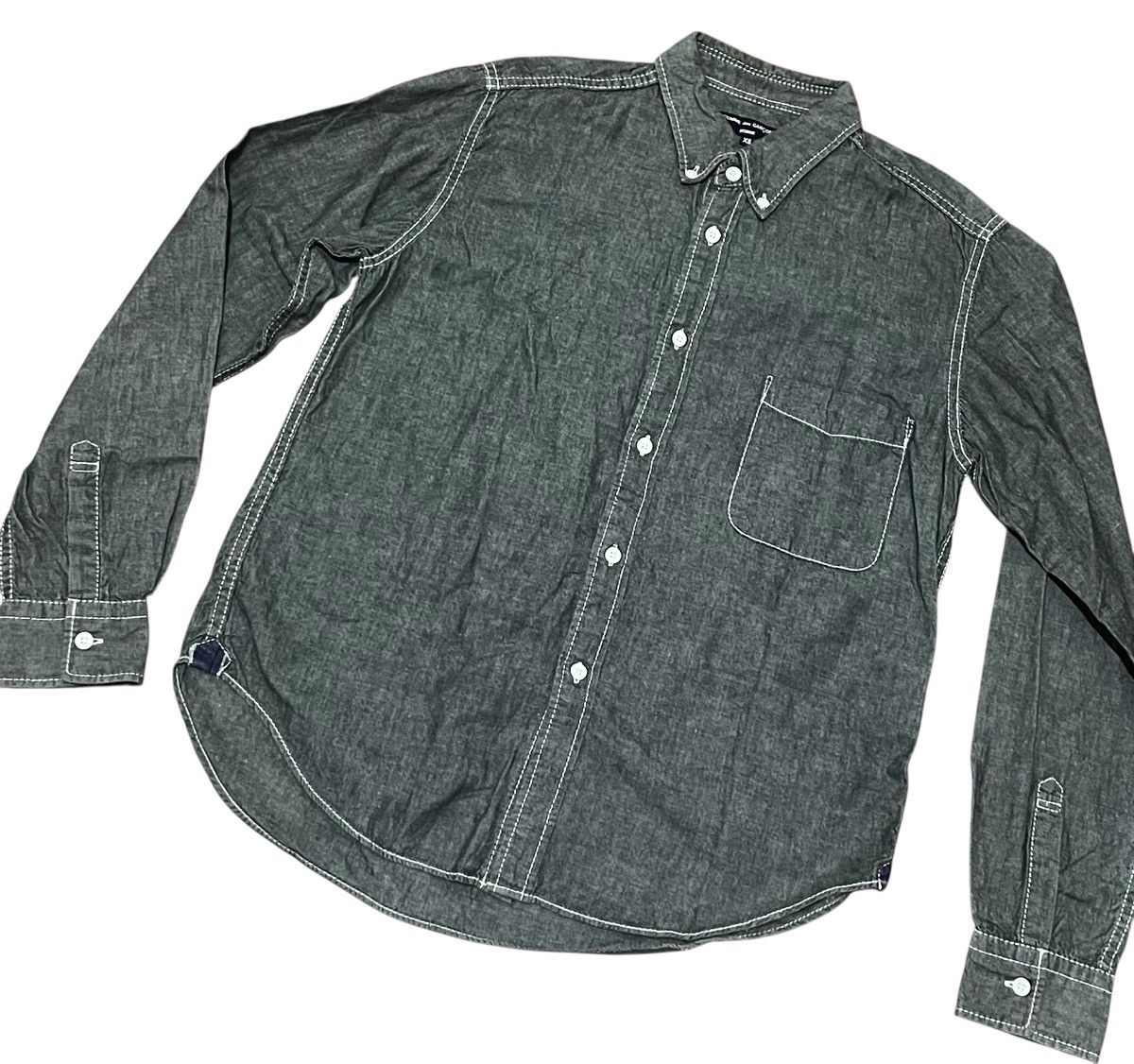 Comme des Garcons Cdg homme AD2009 contrast stitching button down shirt Size US S / EU 44-46 / 1 - 2 Thumbnail