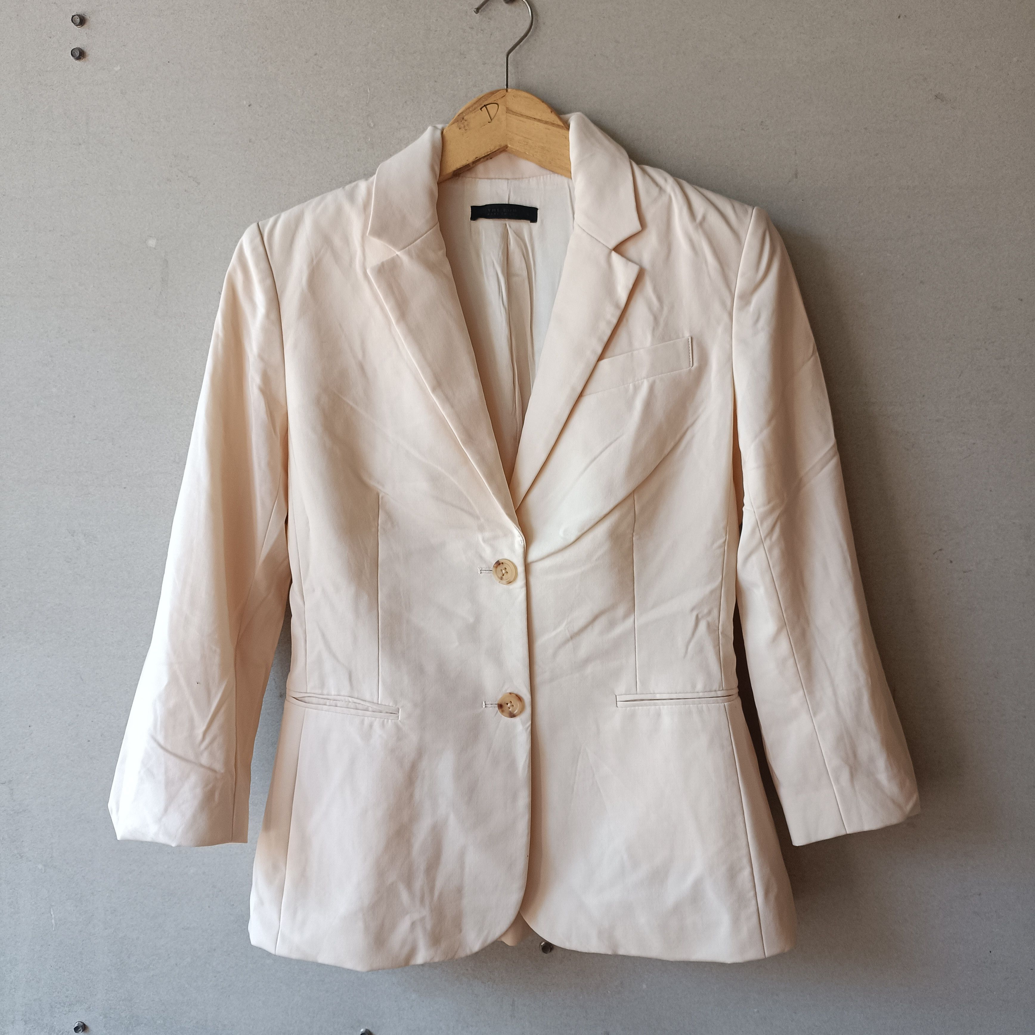 The Row The Row Cream Tailored Wool Blend Blazer Jacket Size M / US 6-8 / IT 42-44 - 1 Thumbnail