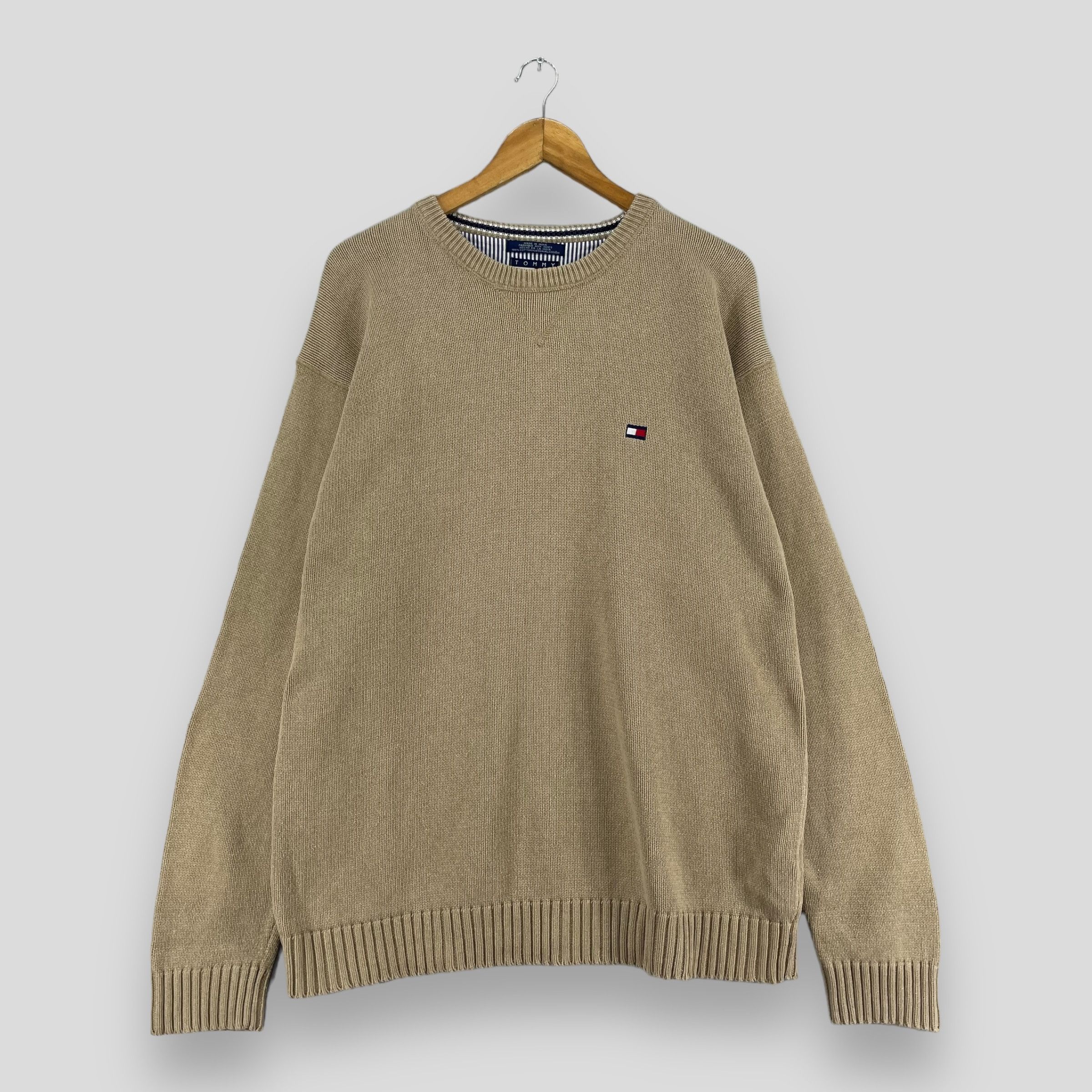 Tommy Hilfiger × Vintage Vintage TOMMY HILFIGER Small Flag Crewneck Knitwear Size US L / EU 52-54 / 3 - 1 Thumbnail