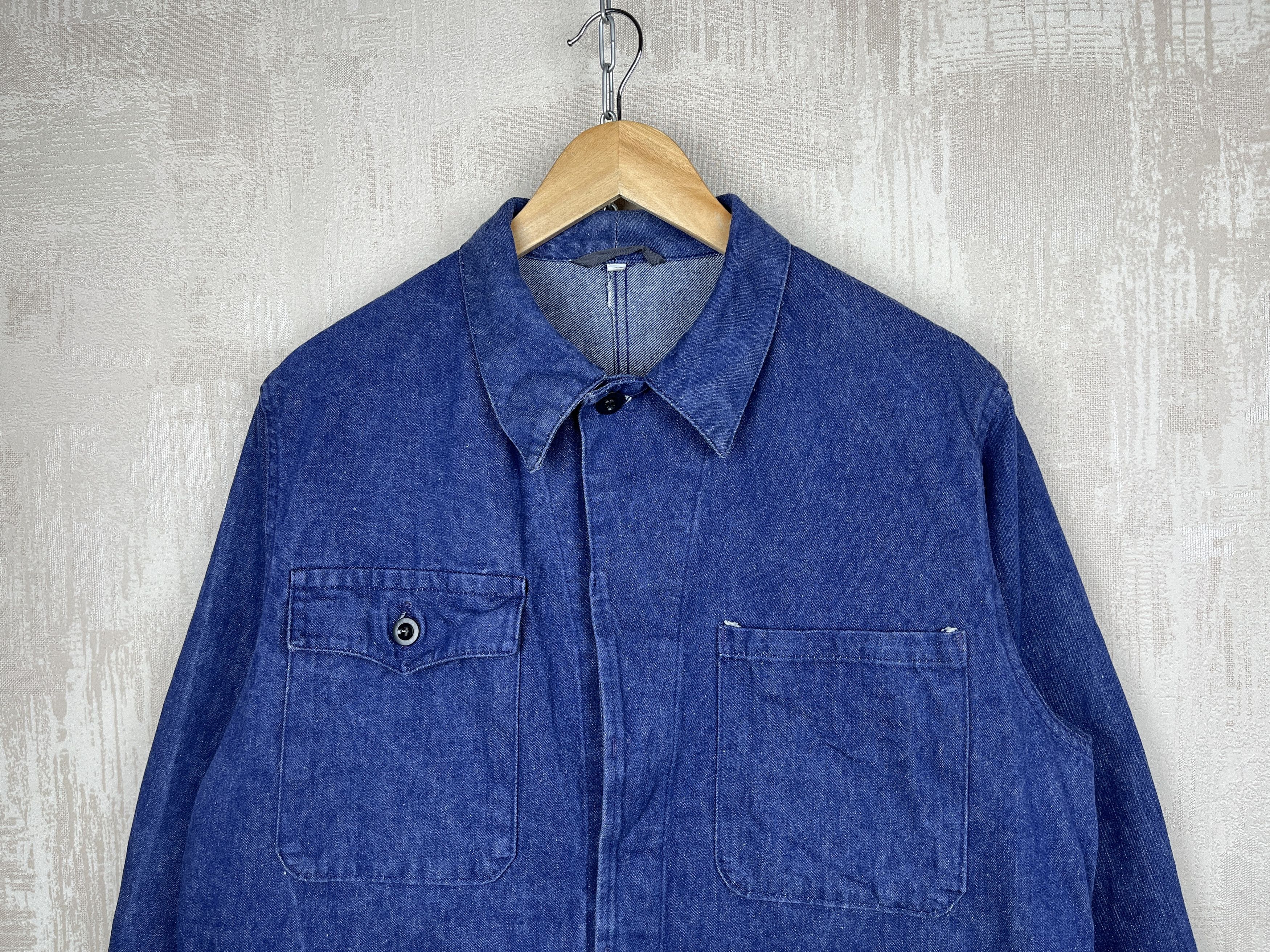 Le Laboureur Vintage Lutteurs Top Dress Sanfor French Work Jacket Chore Size US M / EU 48-50 / 2 - 3 Thumbnail