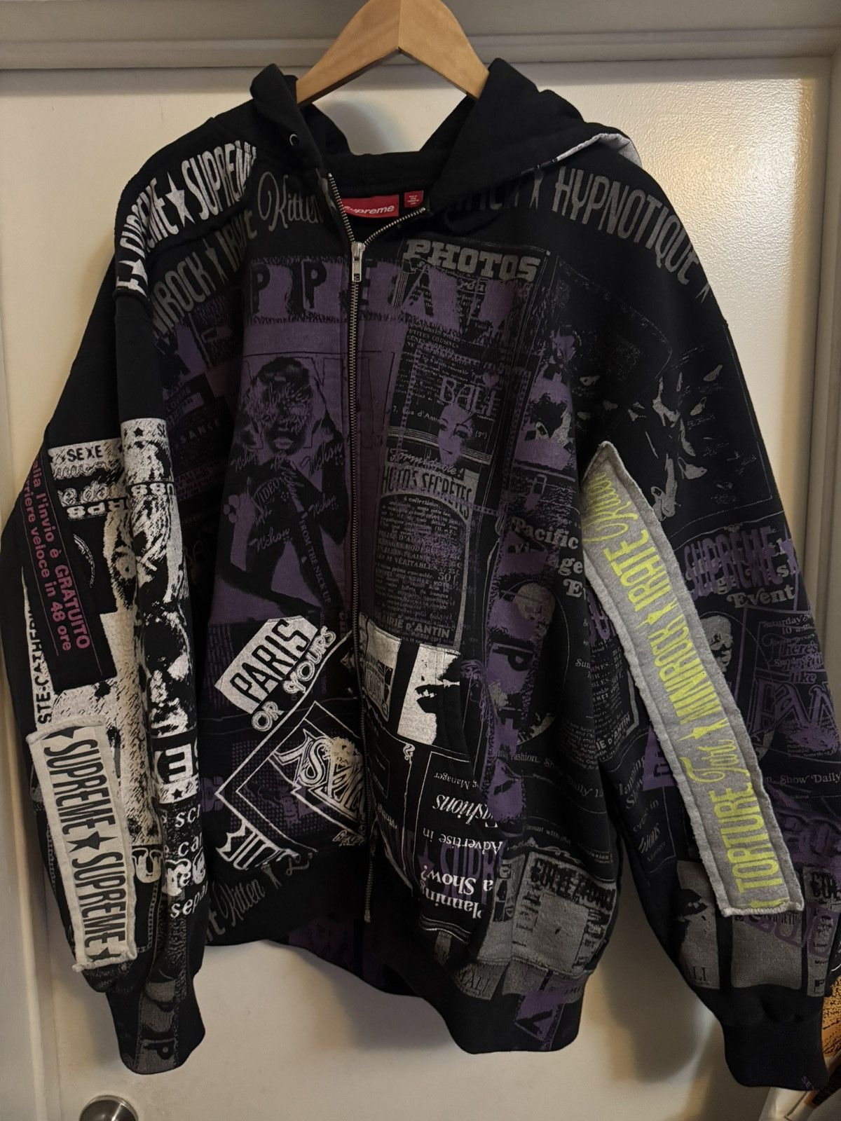 Supreme Supreme Collage Zip Up Hooded Sweatshirt | Grailed