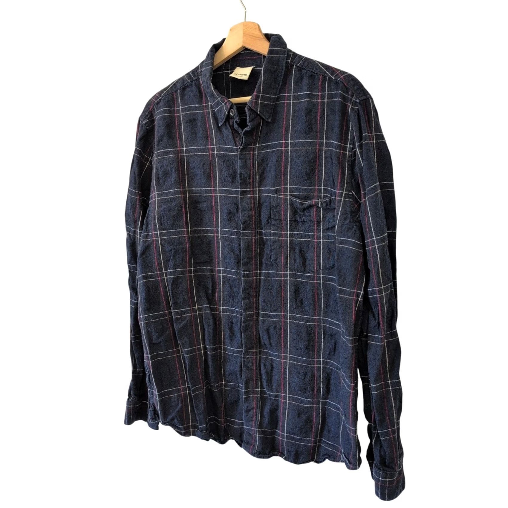 Vintage VINTAGE Baldwin Kansas City Flannel Shirt XL Mens Red Navy White Plaid Linen Cotton Del Norte? Size US XL / EU 56 / 4 - 4 Thumbnail