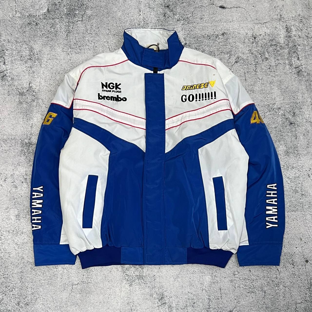 Vintage × Yamaha Yamaha Factory Racing Jacket Blue and White Men's L Size US L / EU 52-54 / 3 - 1 Thumbnail