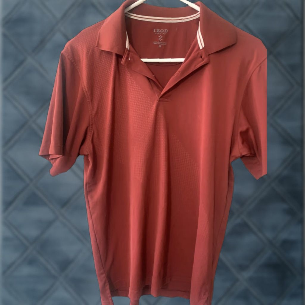 Izod Izod Polo Cool FX Shirt Mens Small Maroon 100% Polyester Performance Golf Casual Size US S / EU 44-46 / 1 - 1 Thumbnail