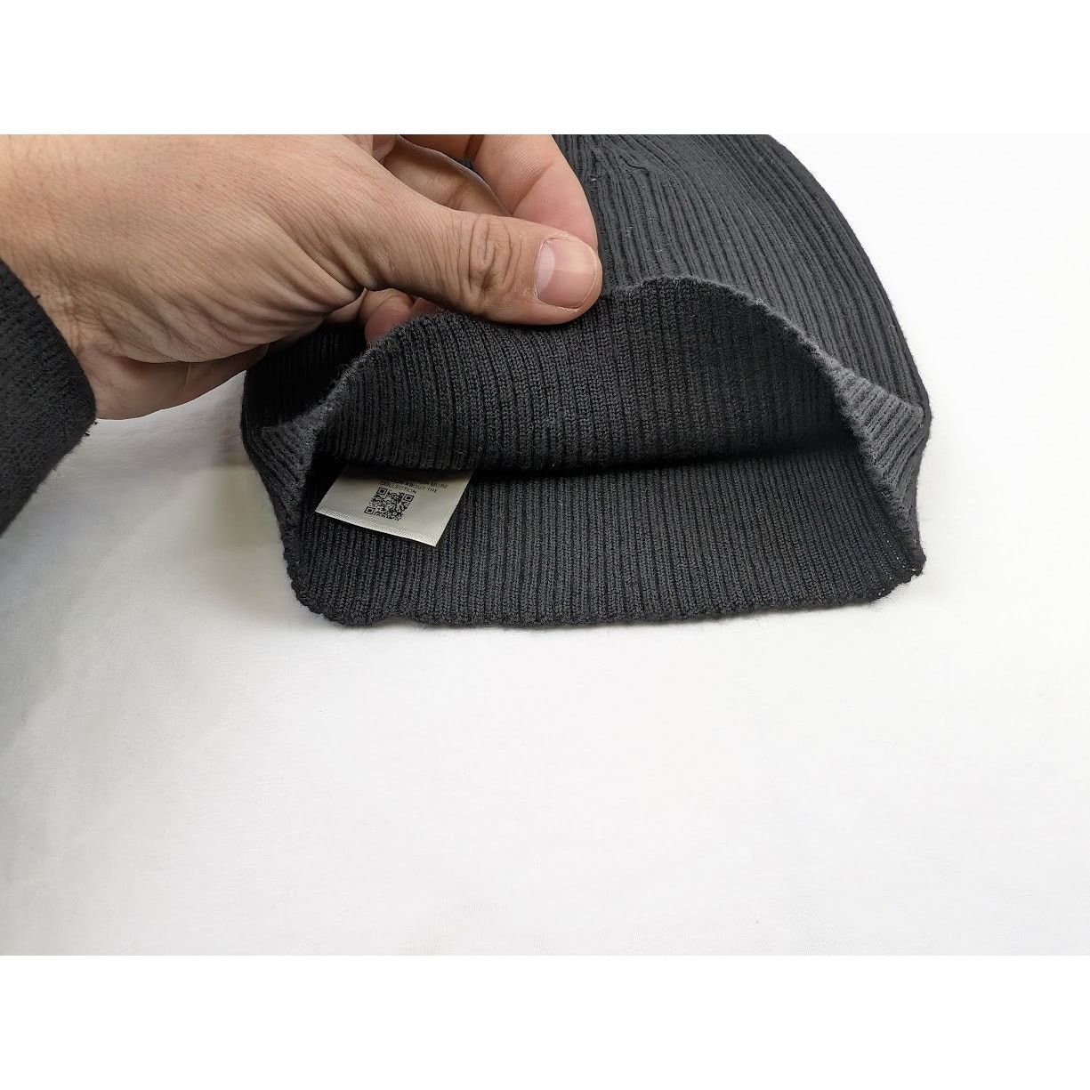 Rick Owens o1rshd1 Size:OS / Wool Ribbed Beanie Hat / Cap in Black Size ONE SIZE - 5 Thumbnail