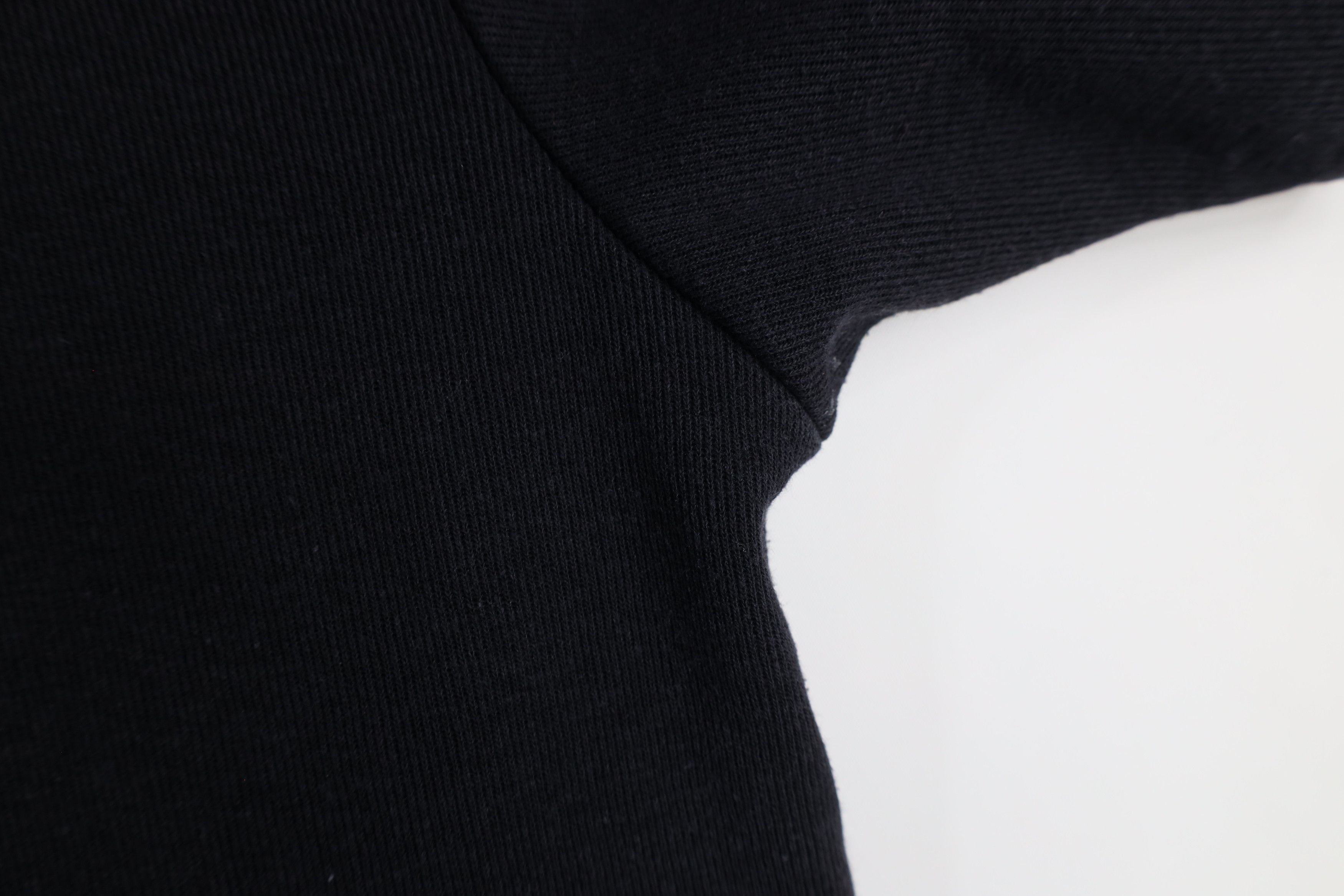 Vintage Vintage 90s Streetwear Blank Ribbed Knit T-Shirt Black USA Size M / US 6-8 / IT 42-44 - 7 Thumbnail