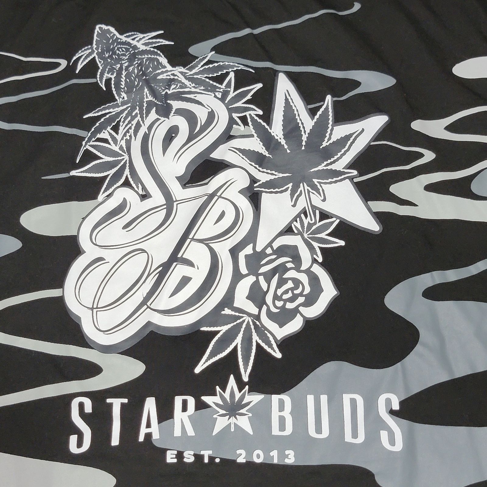 Other Star Buds Black Unisex Smoke Tee "Est. 2013" - Size Medium Size US M / EU 48-50 / 2 - 2 Thumbnail