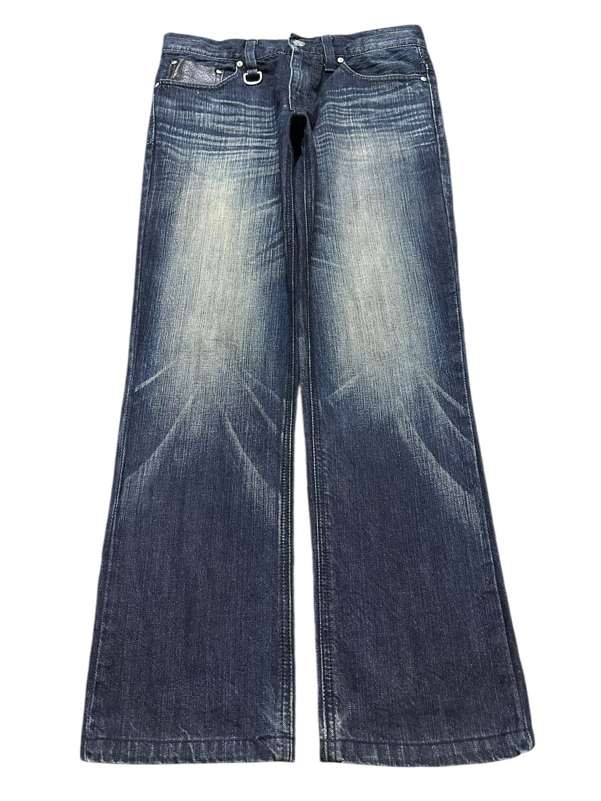 Edwin Exclusive Vintage Edwin XV Faded Wash Whisker Clawmark Style Size US 31 - 1 Thumbnail