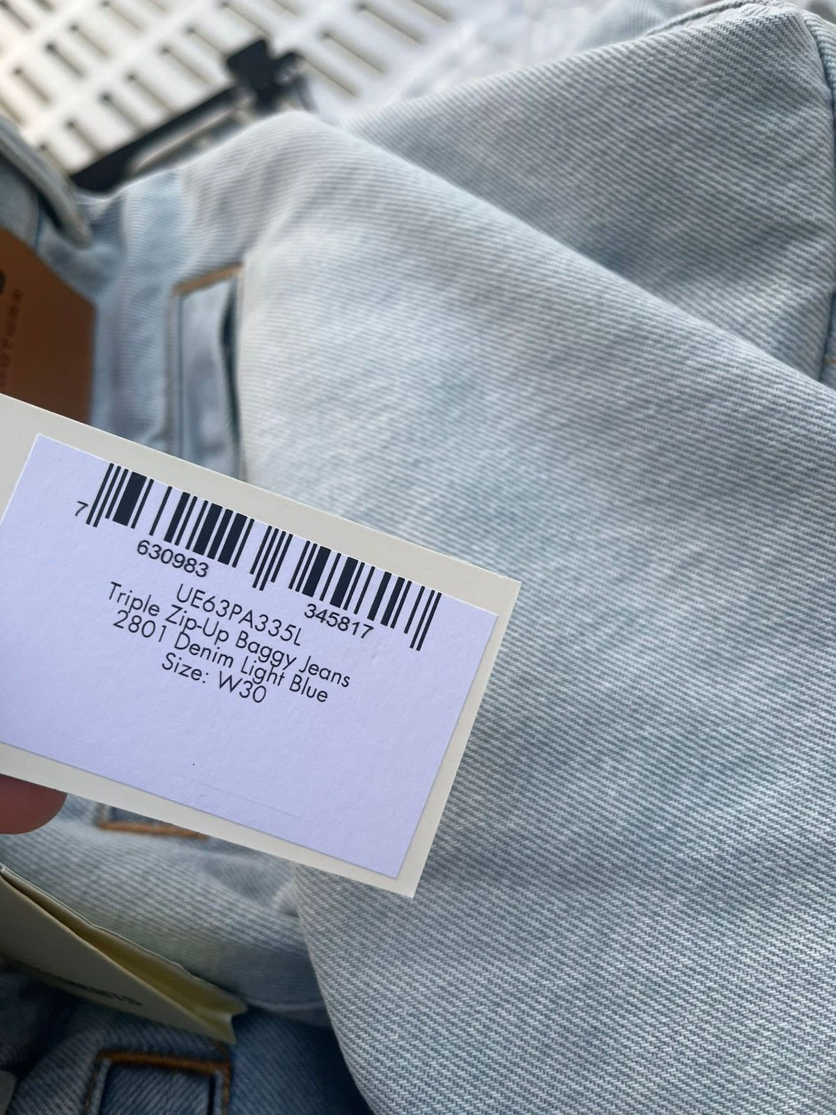 Vetements Triple Zip Baggy Jeans in Denim Light Blue Size US 30 / EU 46 - 24 Thumbnail