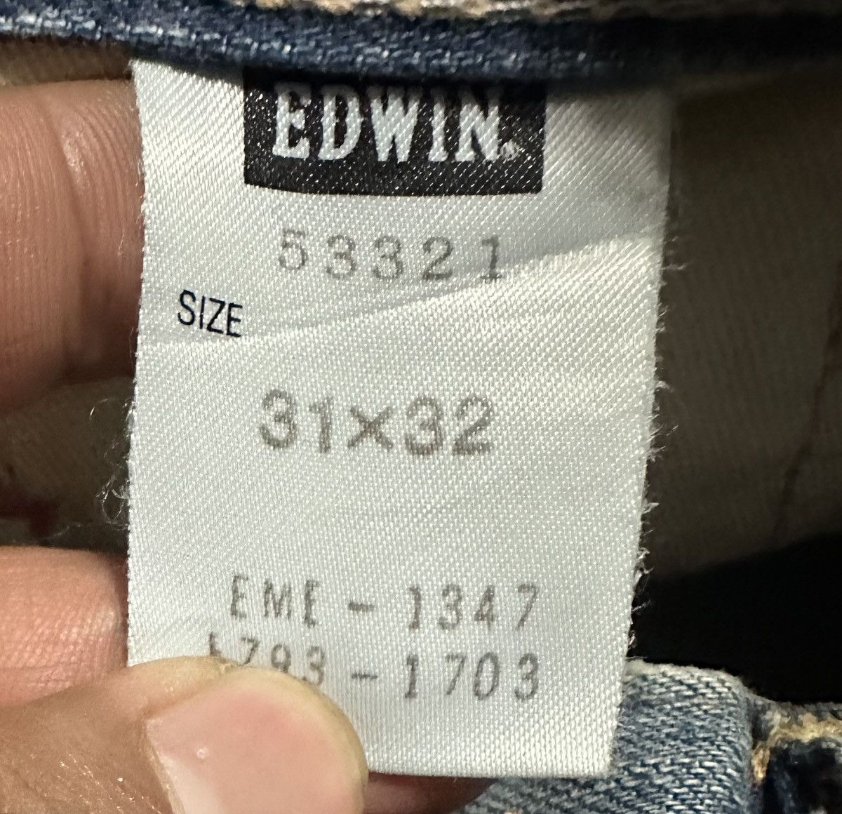 Edwin Vintage 90s Edwin 503 Rude Flare Bell Bottom Bootcut Jeans Size US 31 - 12 Thumbnail