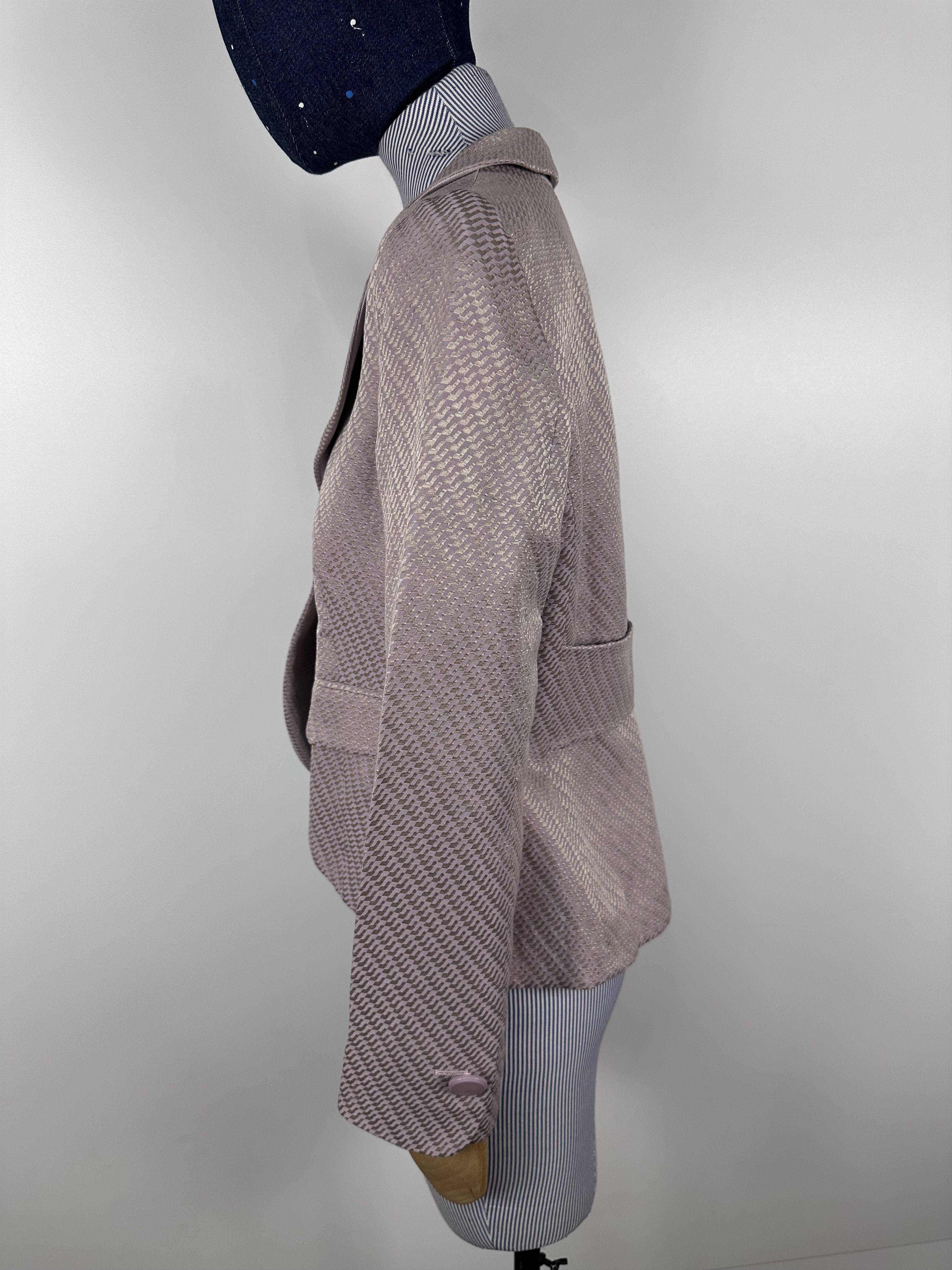 Armani × Armani Collezioni Armani Collezioni Women’s Flax Blazer Purple Size 40 Size S / US 4 / IT 40 - 4 Thumbnail