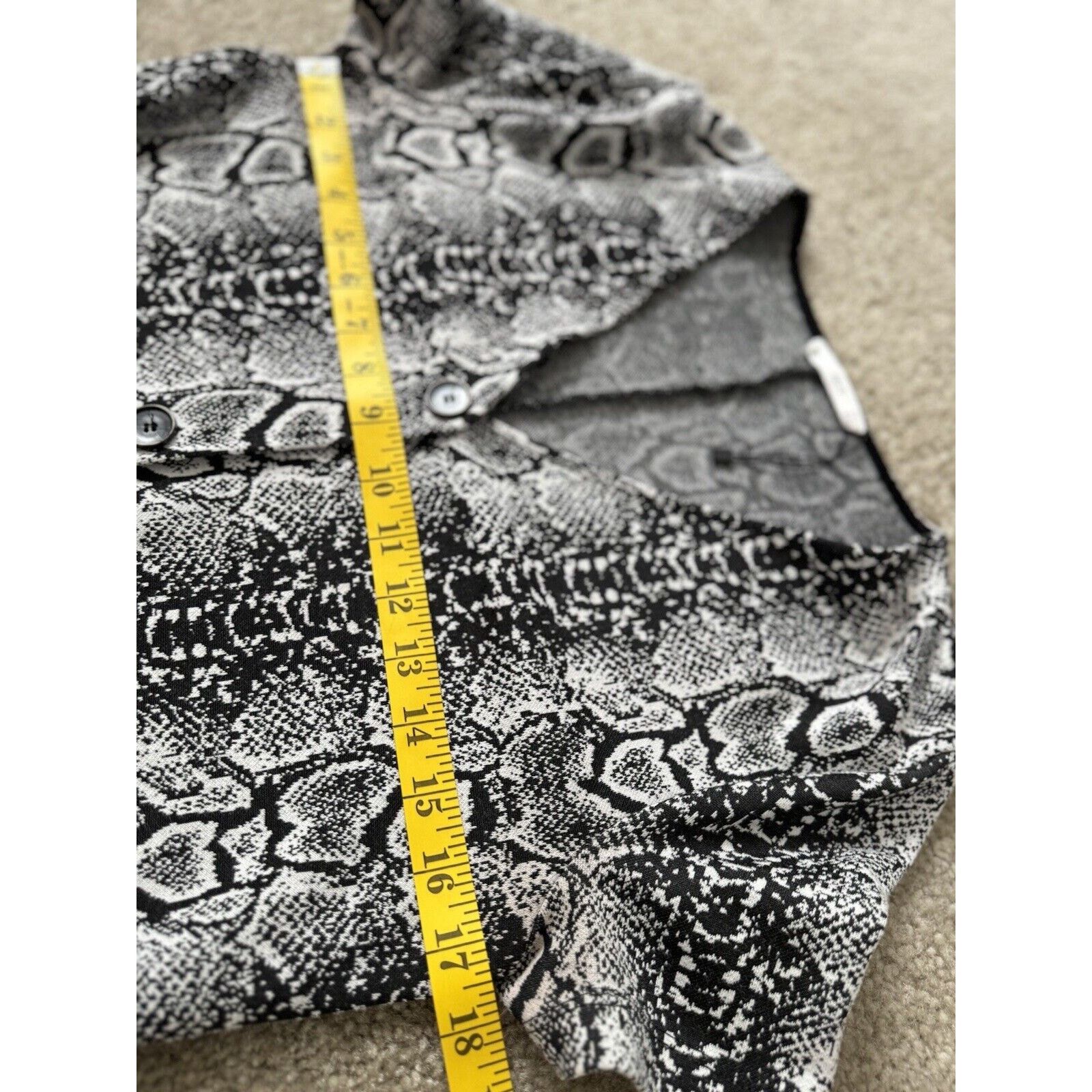 Mango MANGO MNG Grey Snake Print button Up Dress Size 6 NEW Size M / US 6-8 / IT 42-44 - 4 Thumbnail