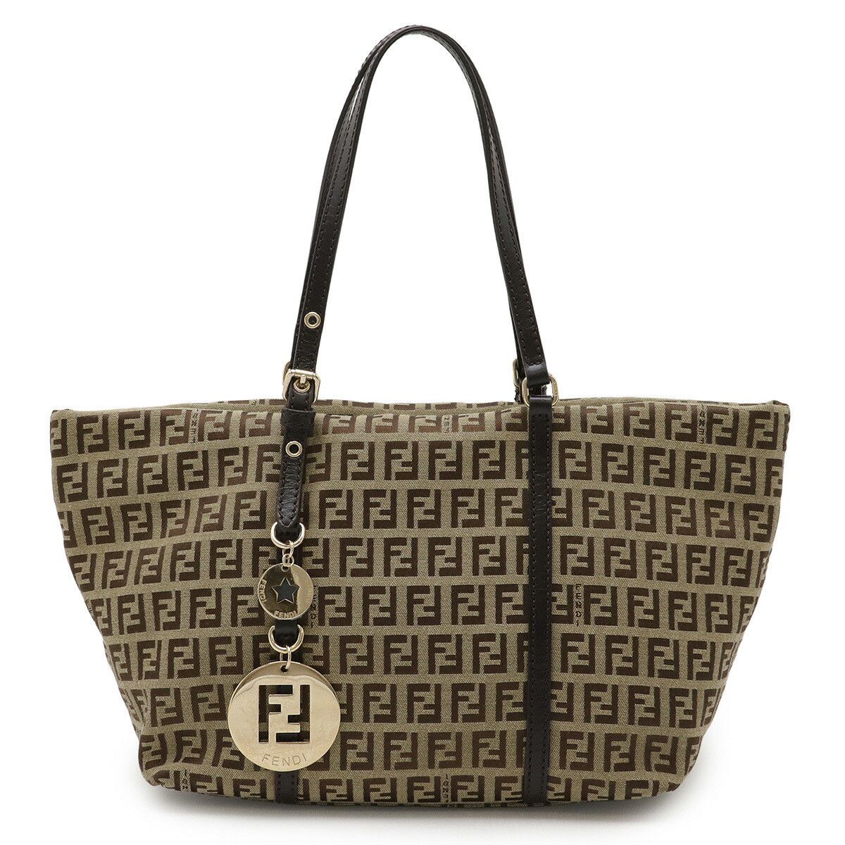 Fendi Fendi Fendi Zucchino Canvas Handbag Canvas Tote Bag 8BH214 Size ONE SIZE - 1 Thumbnail