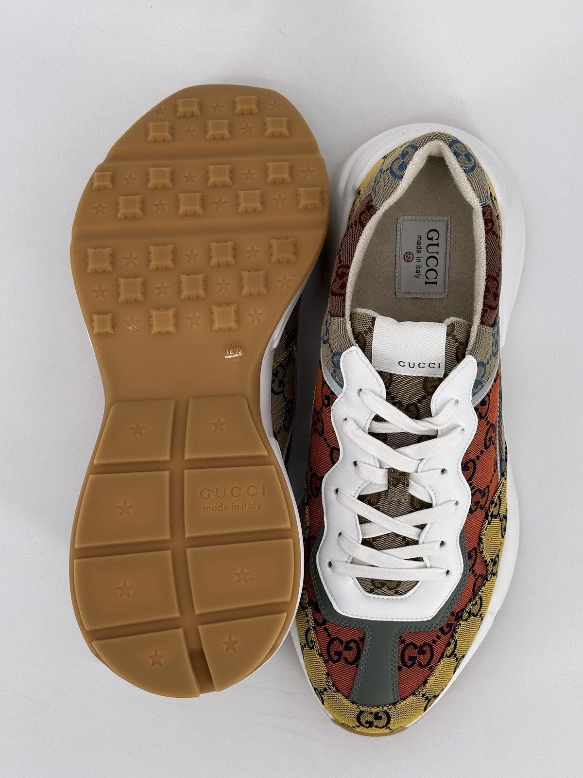 Gucci Size-UK-12,5/EU-46,5/US-13,5 New Gucci Rhyton Men's Sneakers Size US 13 / EU 46 - 8 Thumbnail
