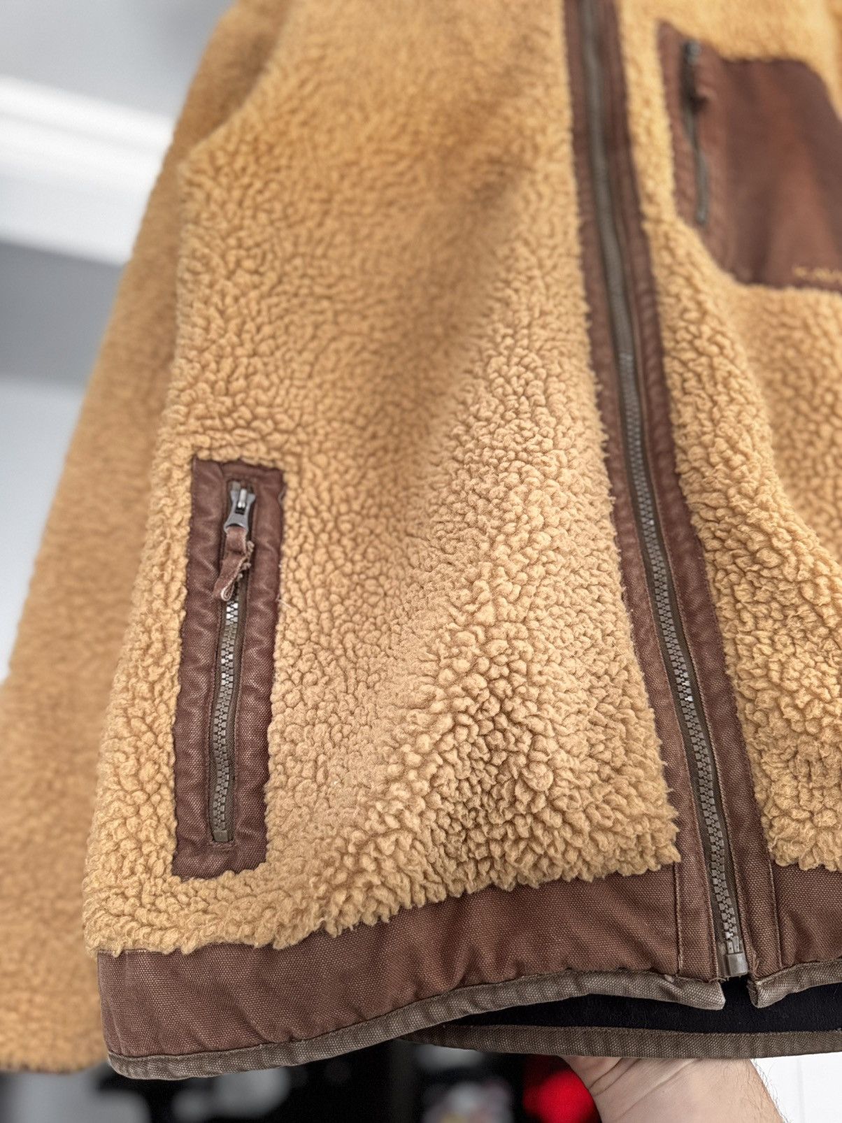 KAVU KAVU Fleece Sherpa Zip Up Coat Size US L / EU 52-54 / 3 - 3 Thumbnail