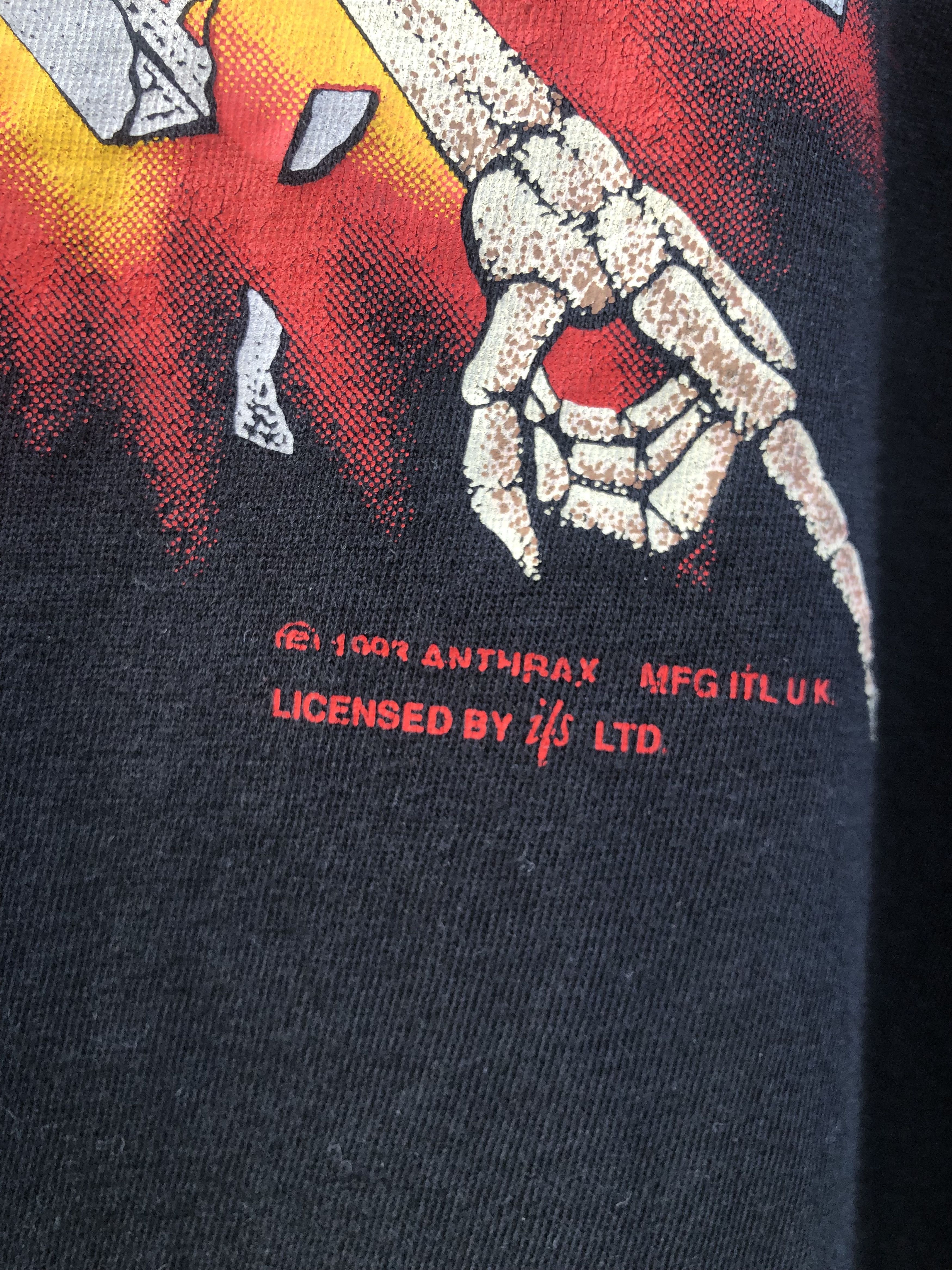 Band Tees 1990s Vintage Anthrax "Attack of the Killer B's" Tshirt Size US L / EU 52-54 / 3 - 4 Thumbnail