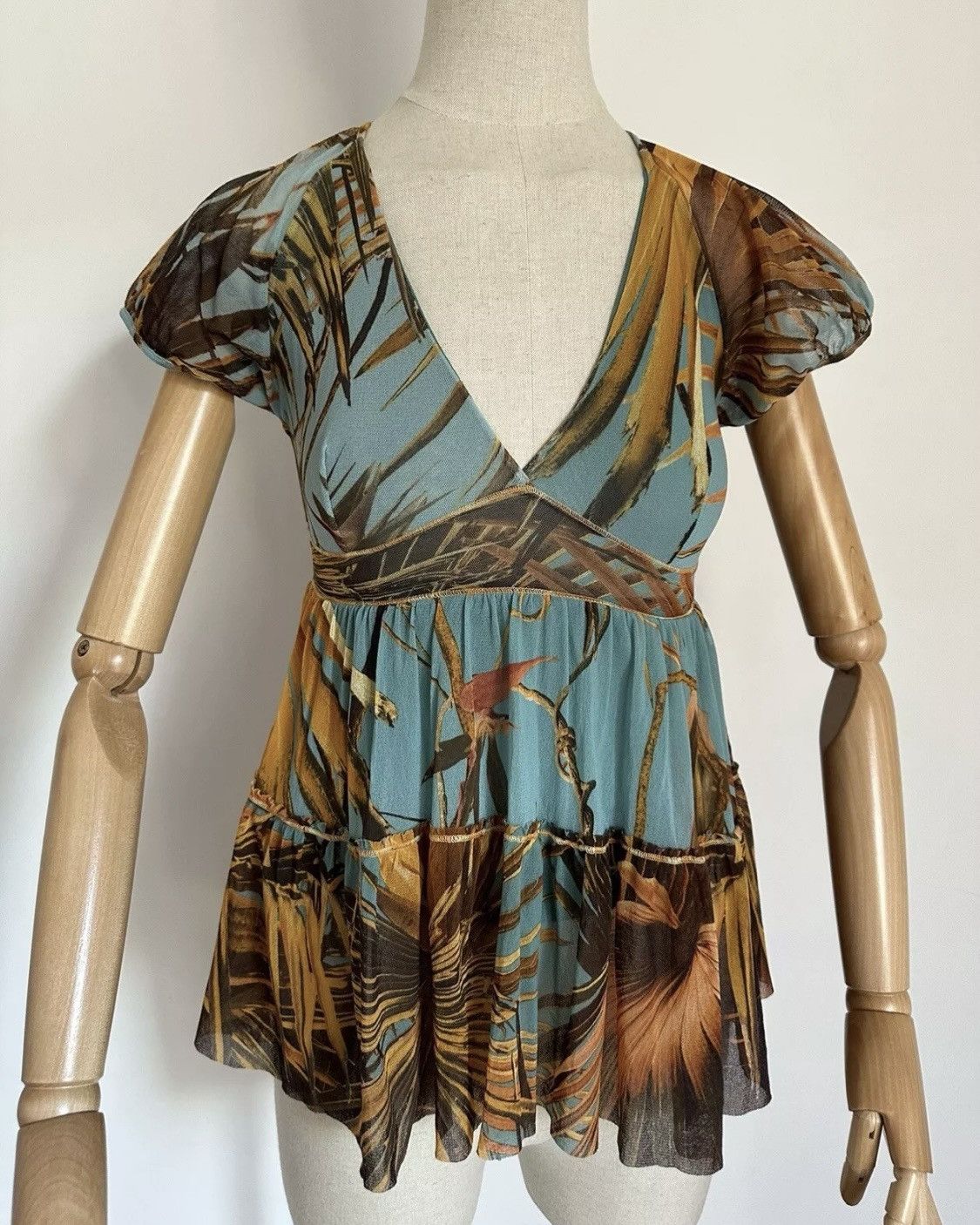 Jean Paul Gaultier Jean Paul Gaultier Top Blouse Printed Mesh Size M! Size M / US 6-8 / IT 42-44 - 3 Thumbnail