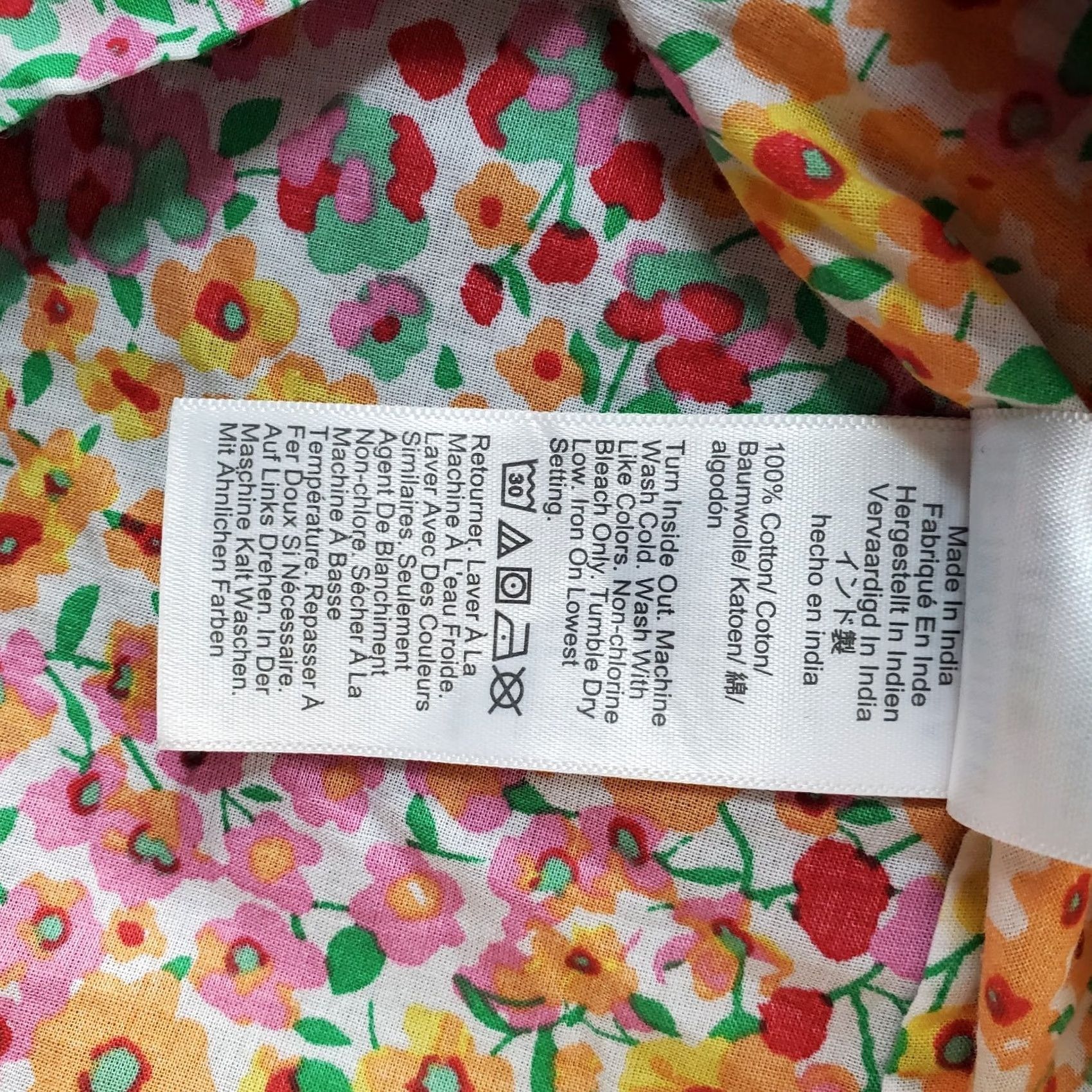 J.Crew J.CREW Shift Dress Womens XS Multi Floral 3/4 Sleeve Round Neck Tassel Tie Front Size XS / US 0-2 / IT 36-38 - 6 Thumbnail