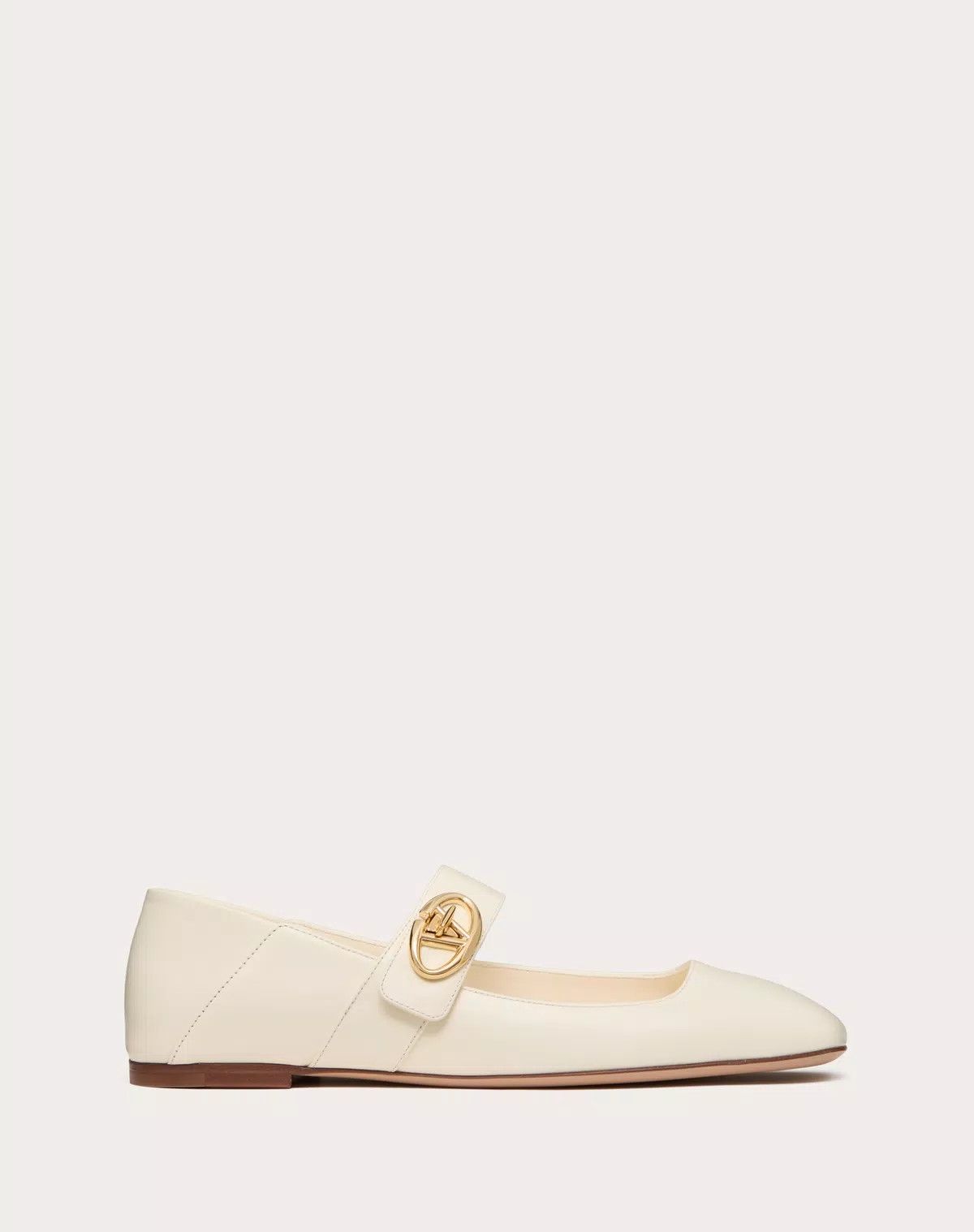Valentino o1s1wg110625 Vlogo Locker Mary Jane Ballerina in White Size US 11 / IT 41 - 1 Thumbnail