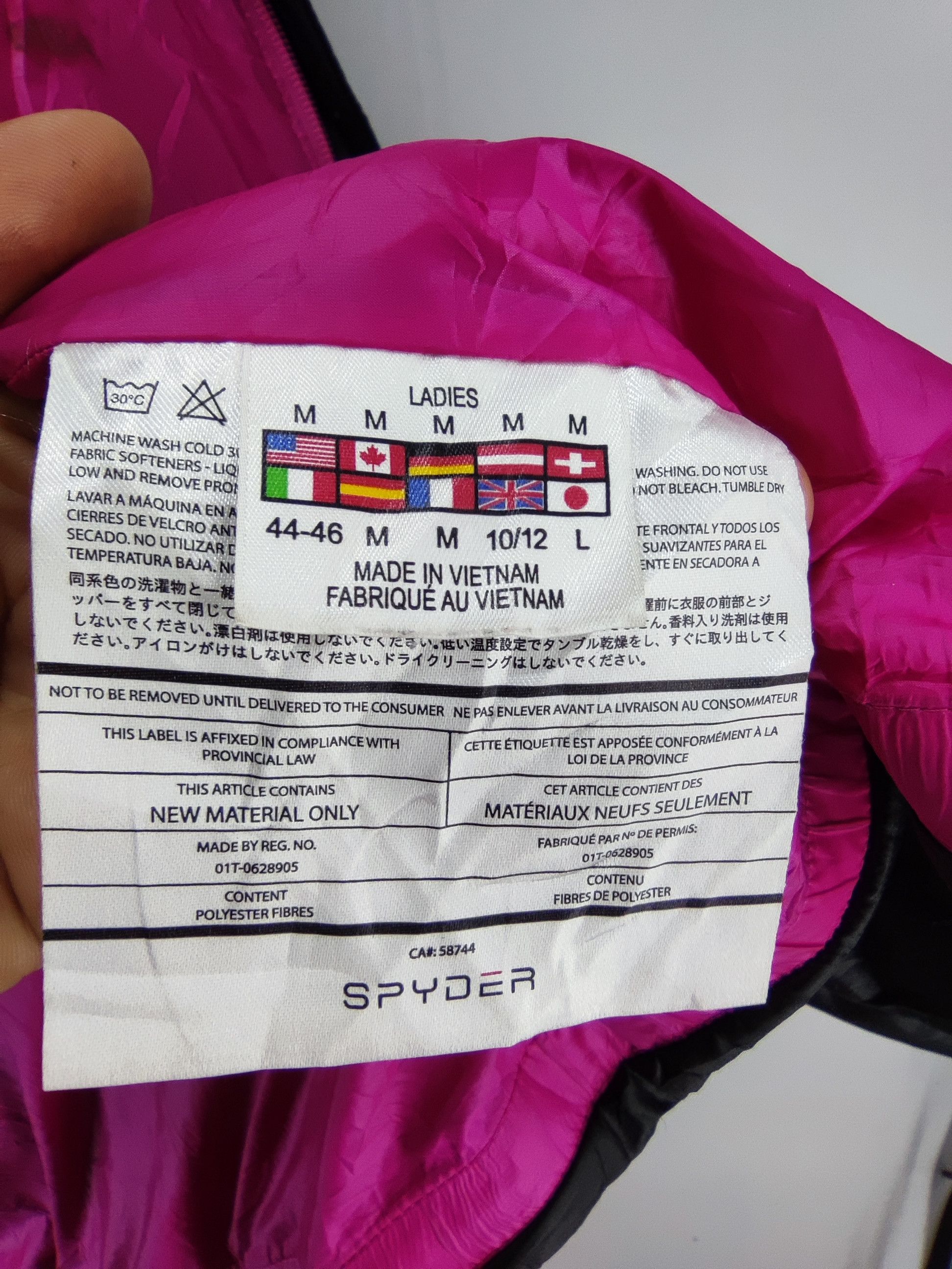 Spyder Spyder Ladies Quilted Puffer Jacket Black Hoodie Size M / US 6-8 / IT 42-44 - 8 Thumbnail
