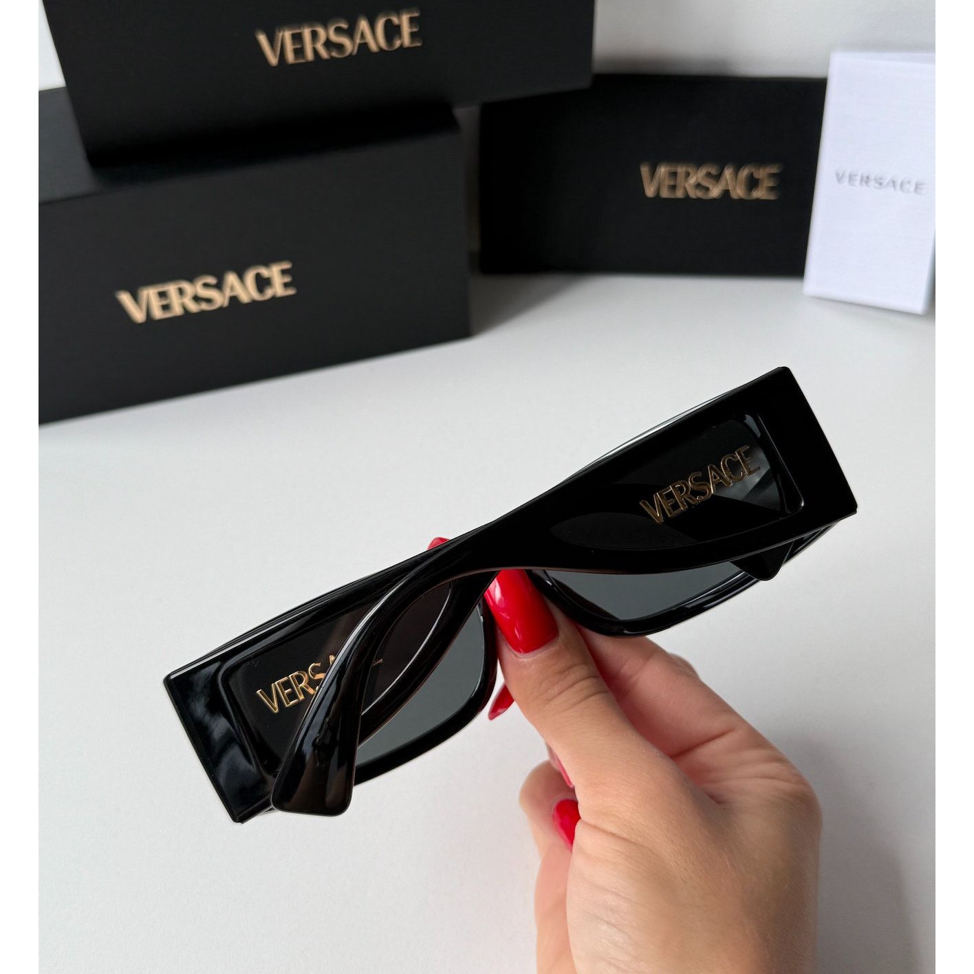 Versace NEW Versace VE4482 Black Shielded Sunglasses Size ONE SIZE - 4 Thumbnail