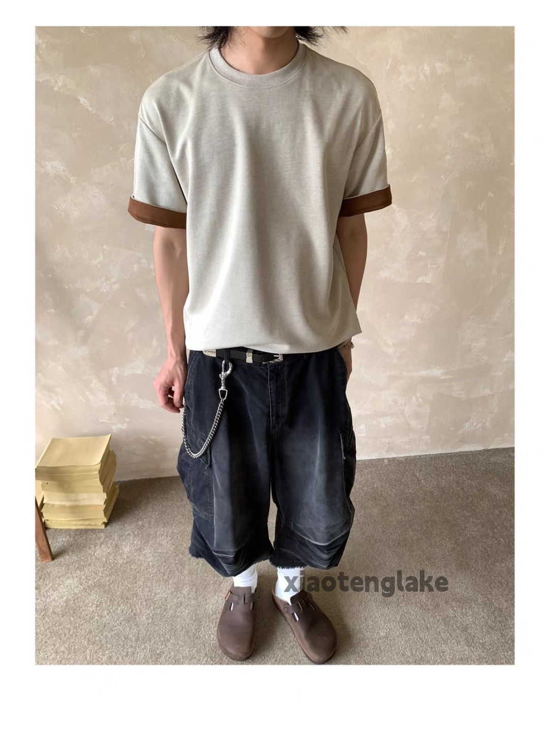 Designer × Japanese Brand × Vintage Unisex loose baggy faded dance pleated cargo shorts Size US 28 / EU 44 - 5 Thumbnail