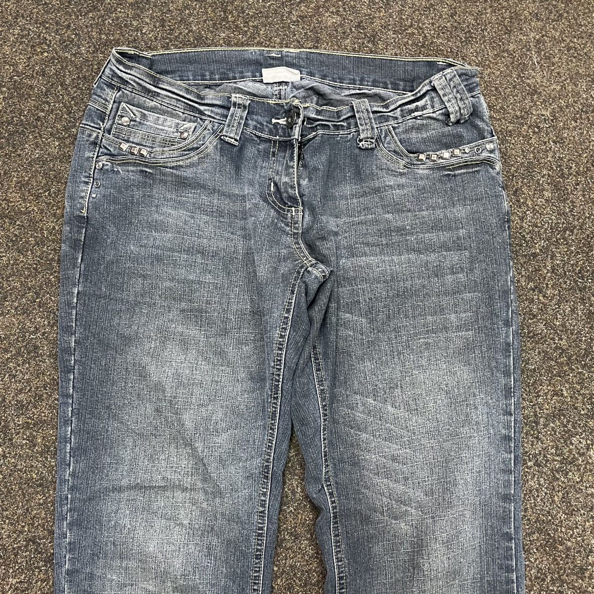 Vintage Vintage Y2K Baggy Bootcut Jeans Faded Distressed Skate Logo Size 32" / US 10 / IT 46 - 4 Thumbnail