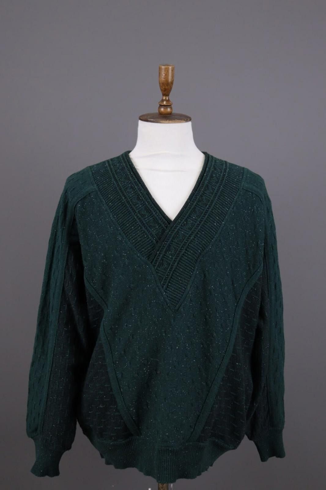 Carlo Colucci Carlo Colucci Personality Wool Green Sweater Size Size 52 Size US M / EU 48-50 / 2 - 2 Thumbnail
