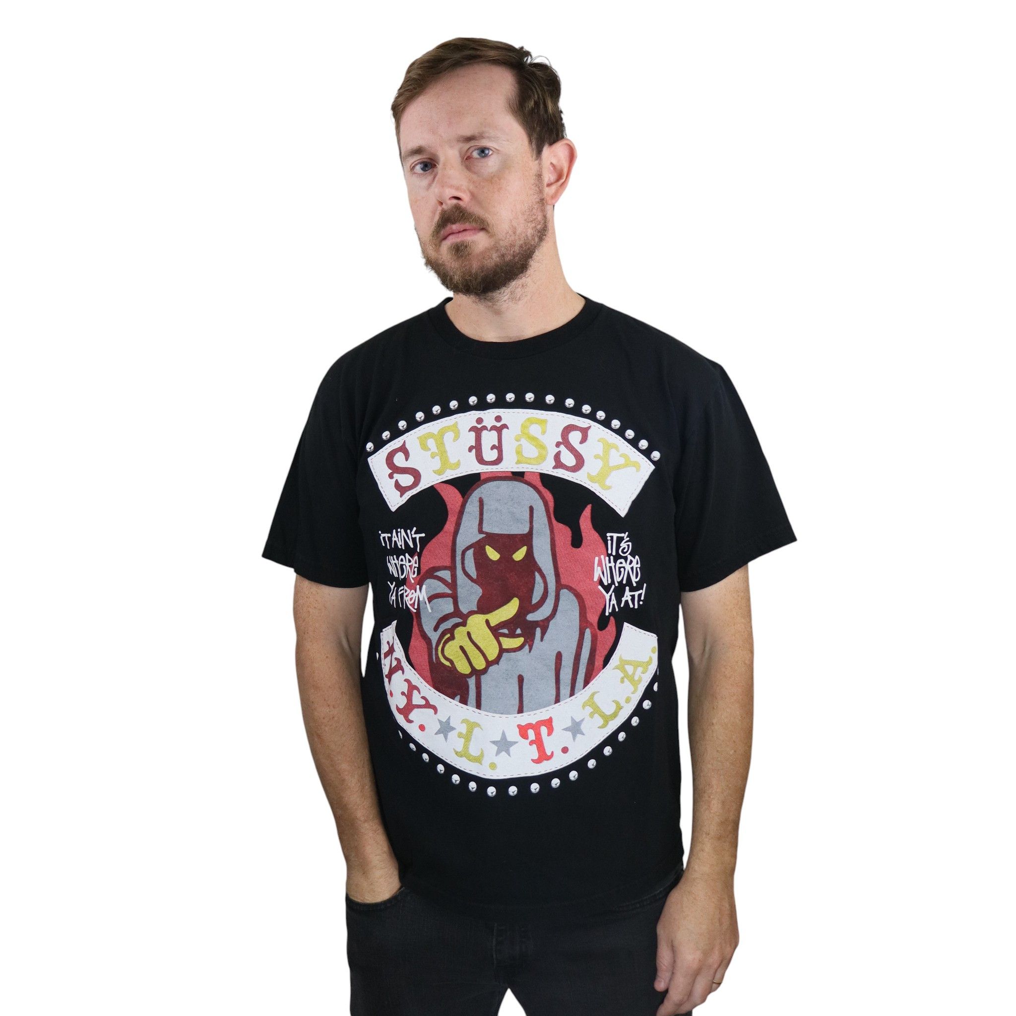 Stussy Vintage Stussy Ninja Witch NYLTLA Rare T shirt Size US M / EU 48-50 / 2 - 1 Thumbnail