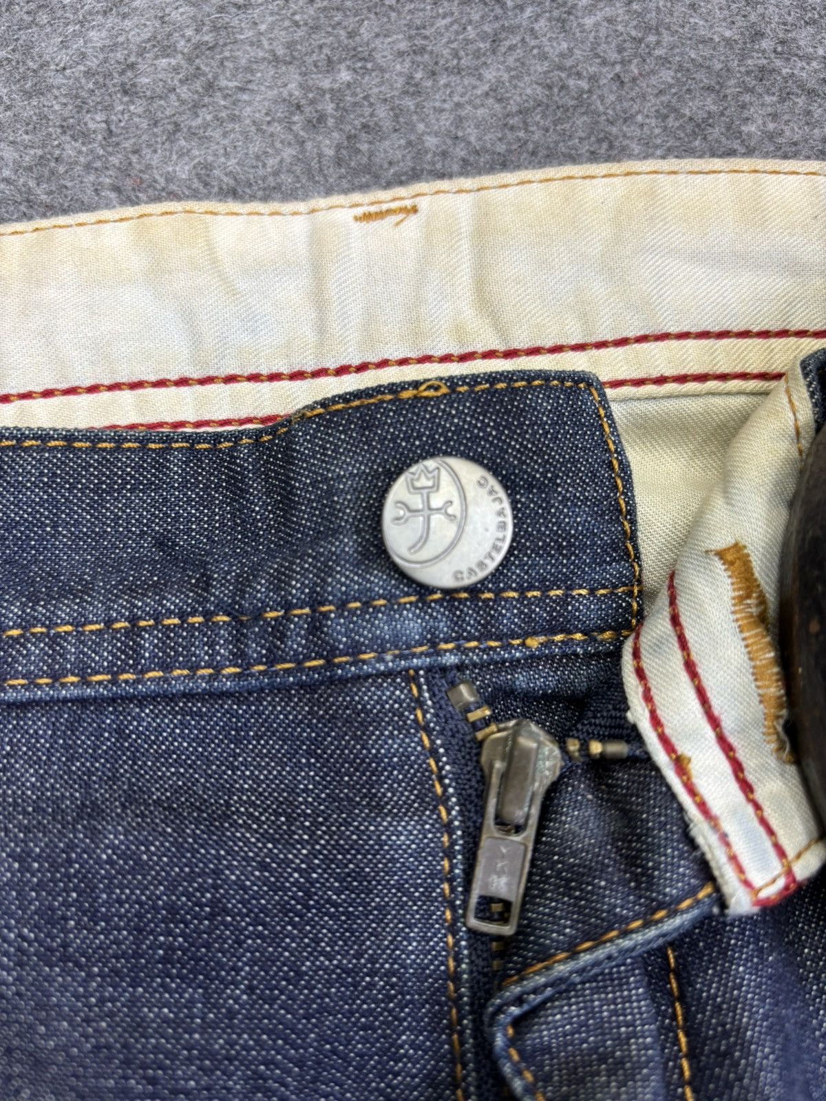 Jean Charles De Castelbajac Archival CASTELBAJAC Mammoth Patch Logo Stretchy Denim F889 Size US 34 / EU 50 - 6 Thumbnail