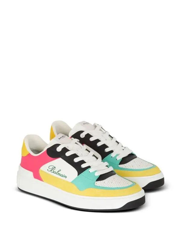 Balmain o1s1wg111225 B-Court Flip Sneakers in Multicolor Size US 7 / EU 40 - 2 Thumbnail